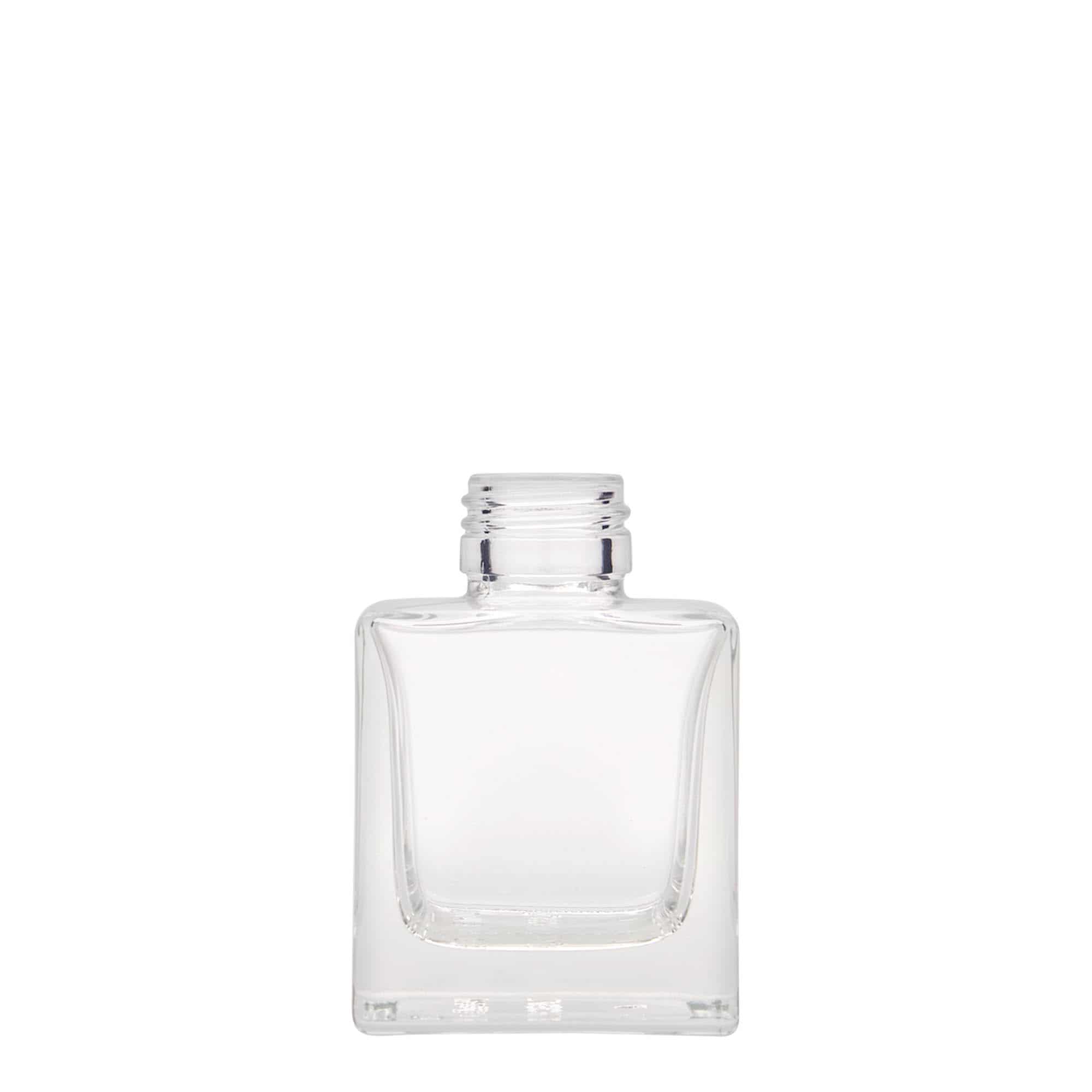 100 ml-es üvegpalack 'Cube', négyzet alakú, szájnyílás: PP 28 100 ml-es üvegpalack 'Cube', négyzet alakú, szájnyílás: PP 28