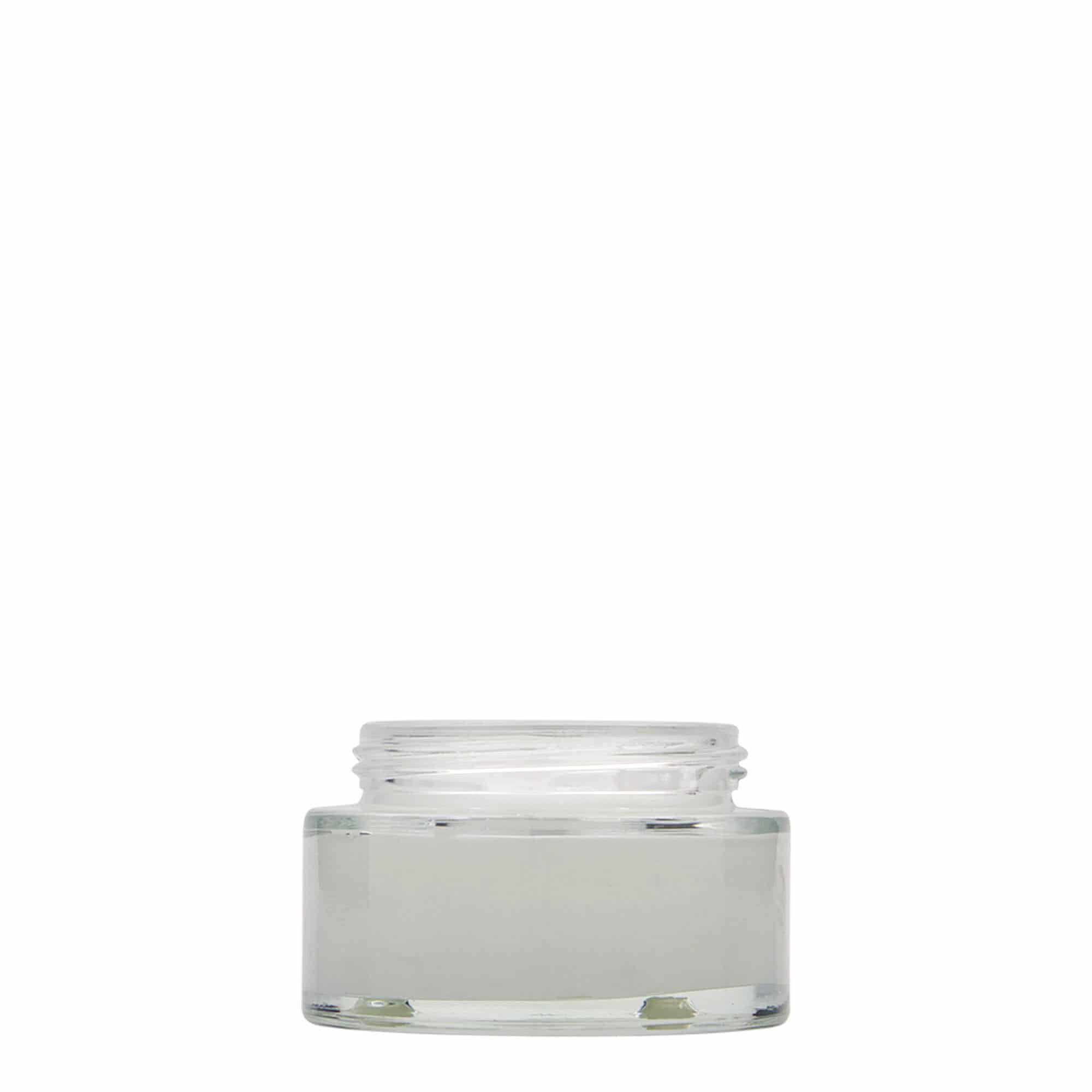 50 ml tégely 'Clear Edition', üveg, nyílás: csavarzár