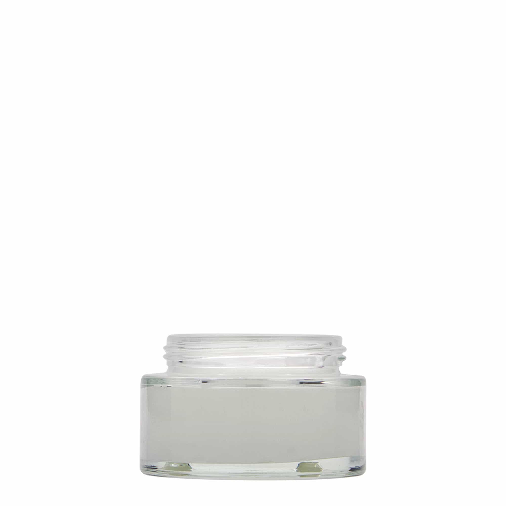 50 ml tégely 'Clear Edition', üveg, nyílás: csavarzár