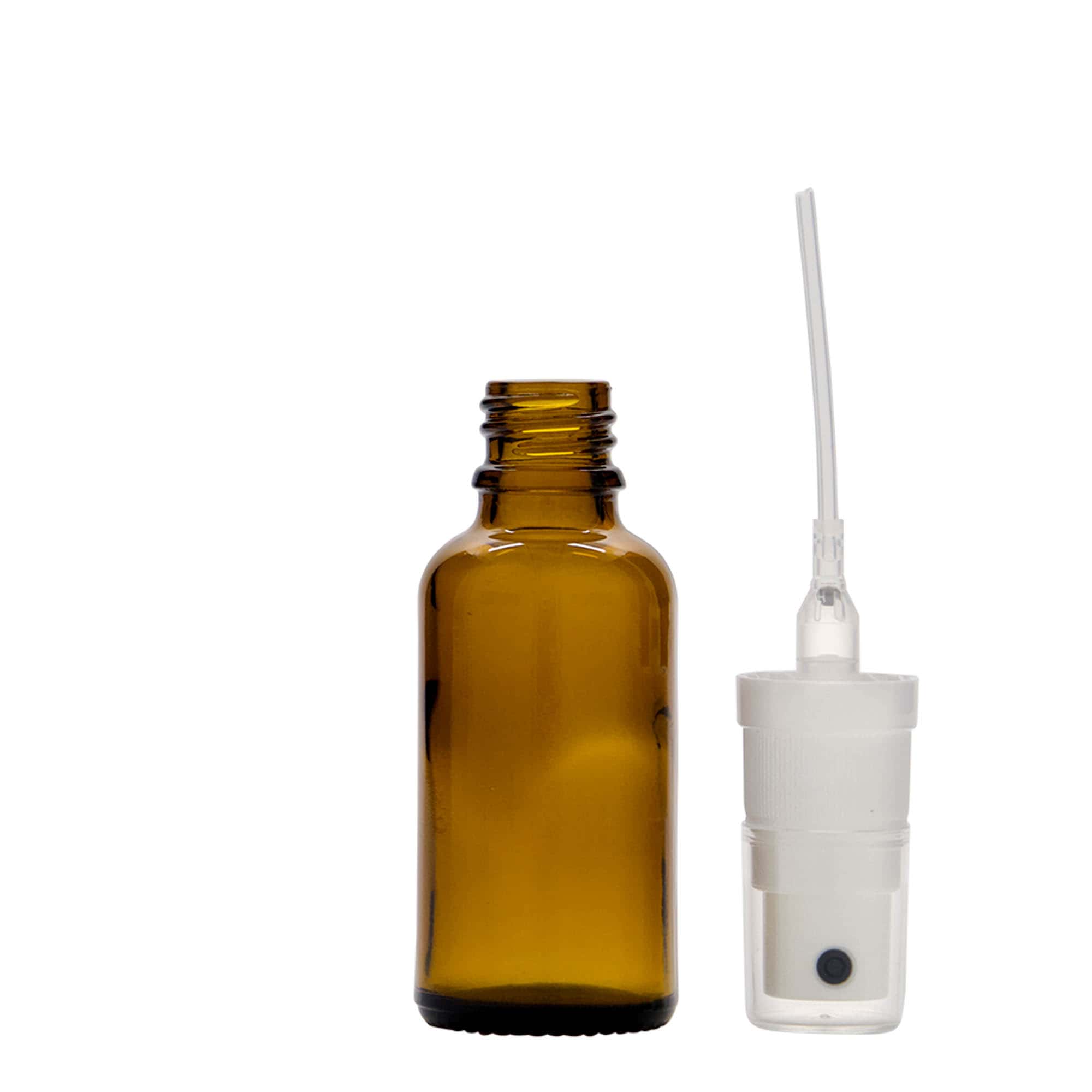 30 ml orvosi permetezőüveg, üveg, barna, nyílás: DIN 18