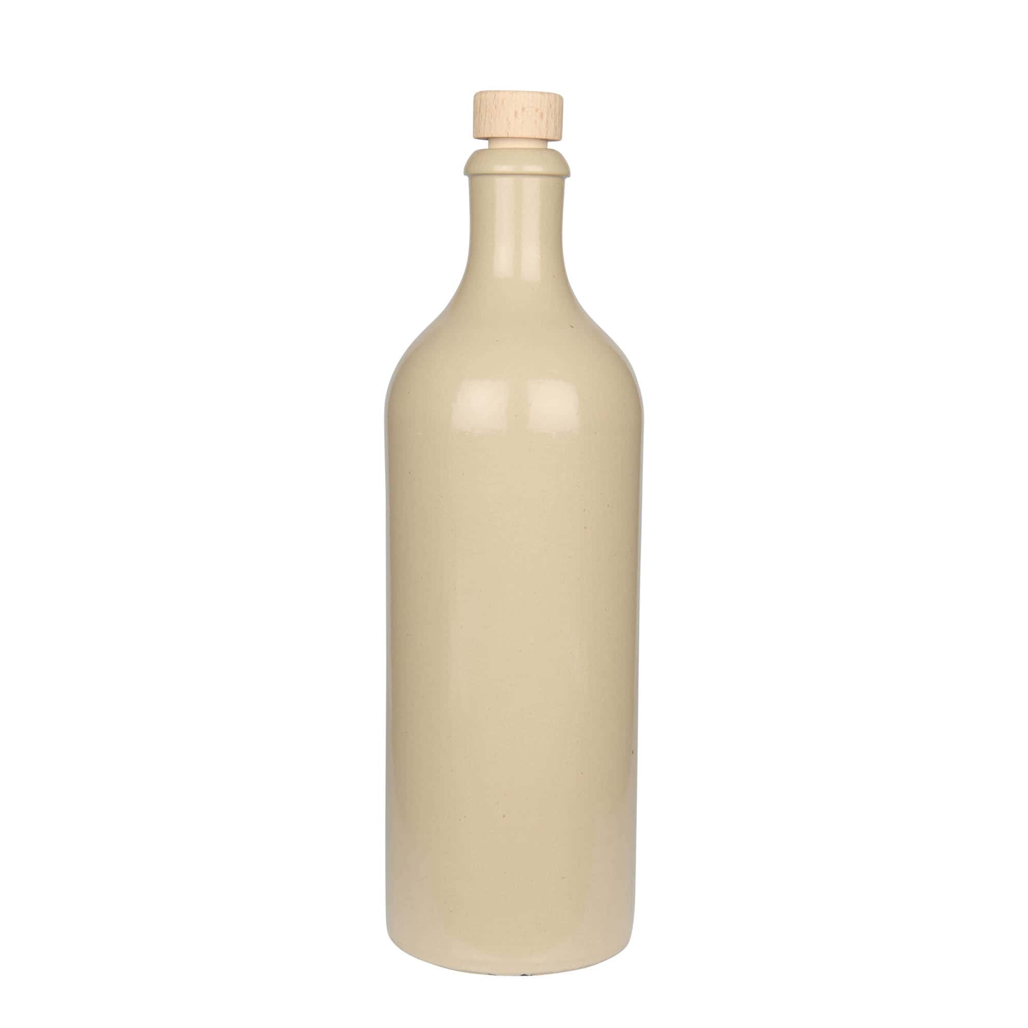 750 ml agyagedény, kőedény, bézs, nyílás: parafa