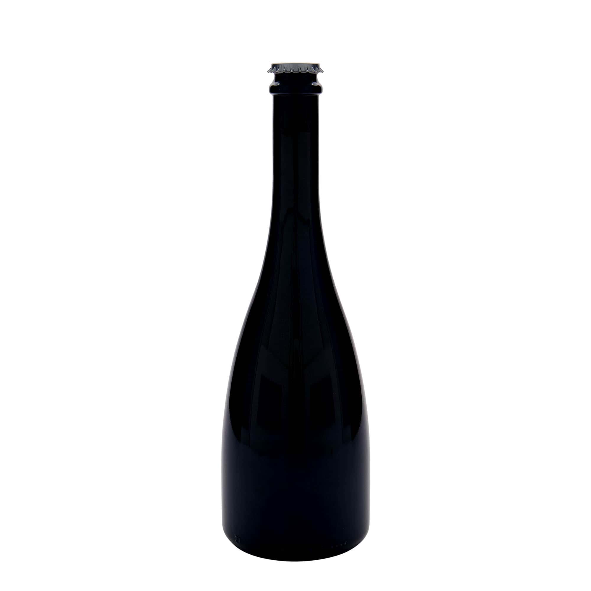 750 ml sör-/pezsgősüveg 'Tosca', üveg, antikzöld, nyak: csavaros kupak
