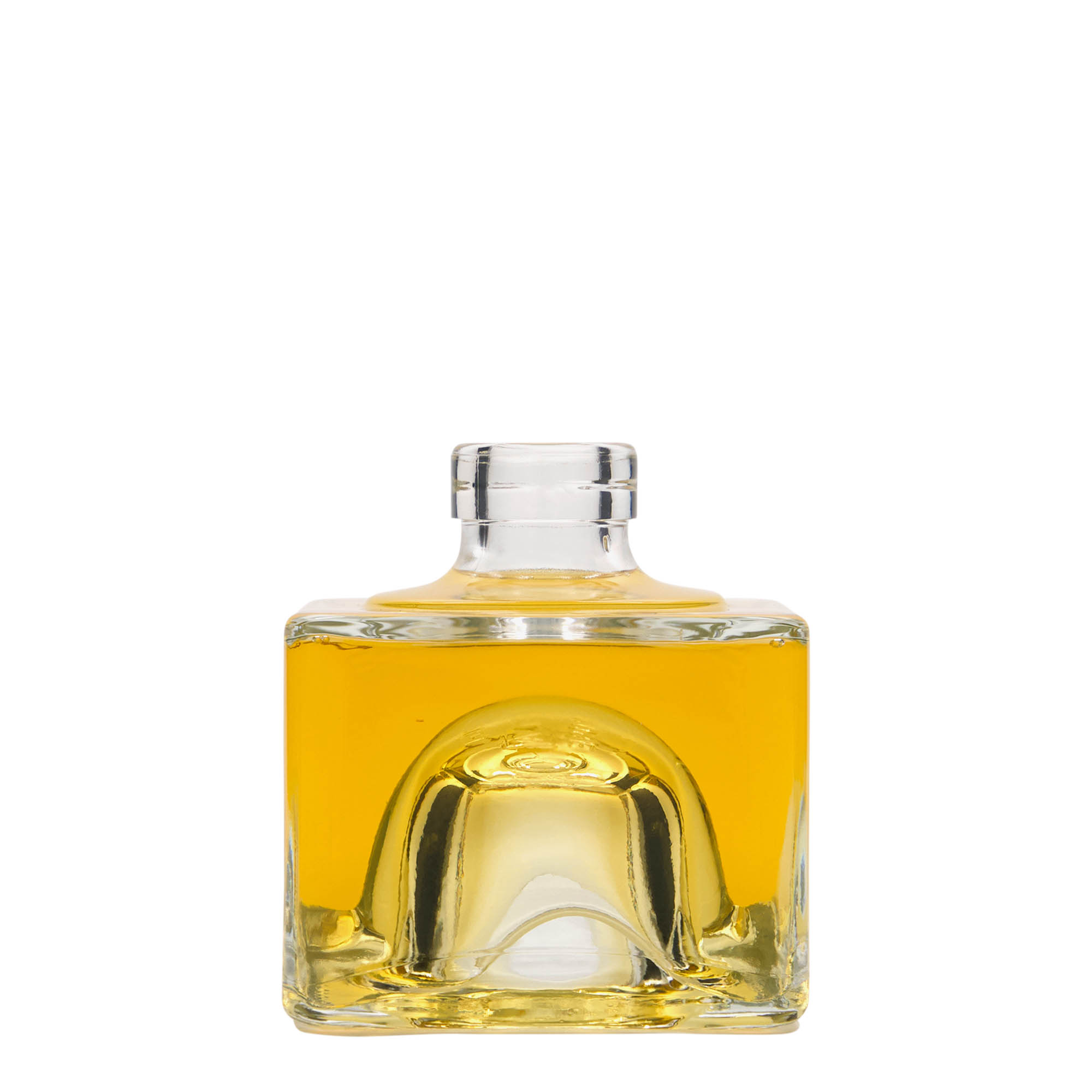 200 ml-es üvegpalack 'Cocolores', négyzet alakú, szájnyílás: parafadugó
