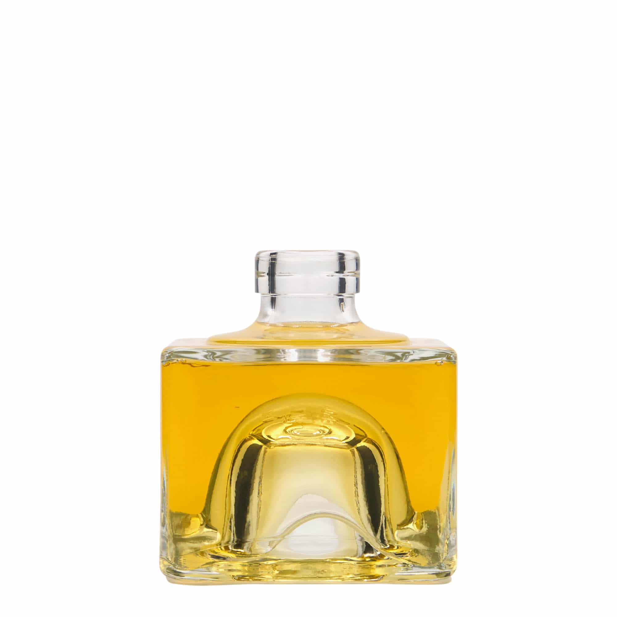 200 ml üvegpalack 'Cocolores', négyzet alakú, nyílás: parafa