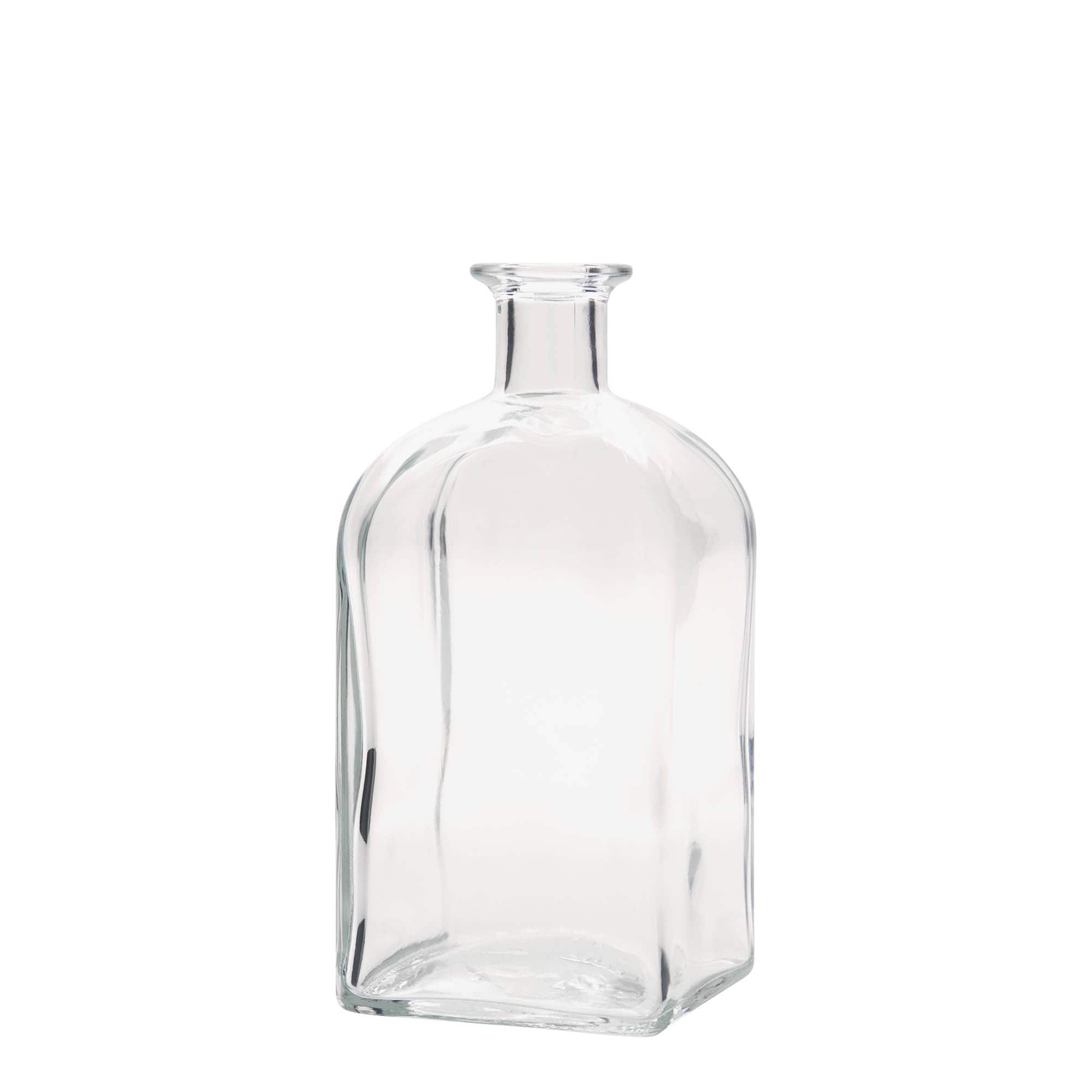 700 ml üvegpalack Apotheker Carré, négyzet alakú, nyílás: parafa