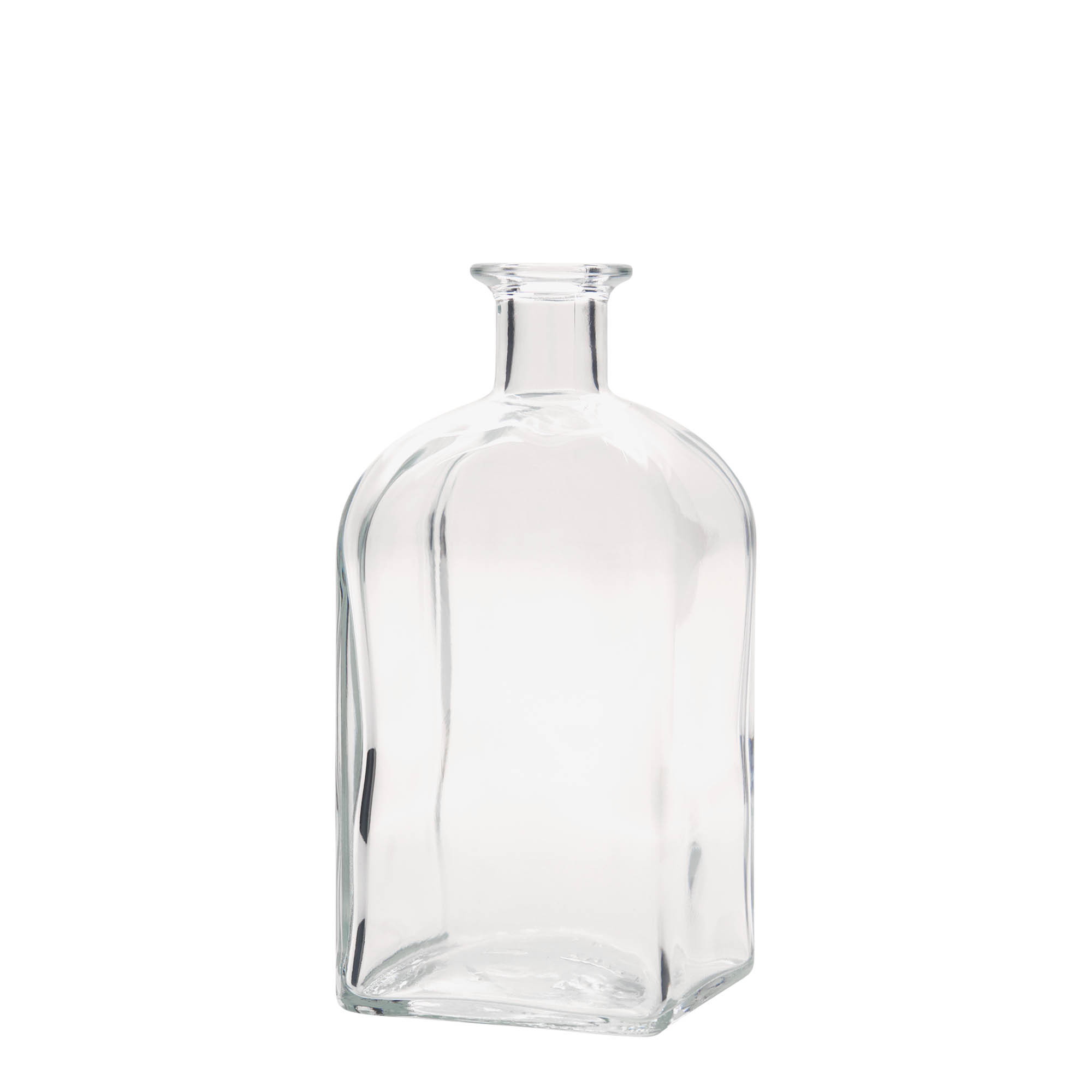 700 ml üvegpalack Apotheker Carré, négyzet alakú, nyílás: parafa