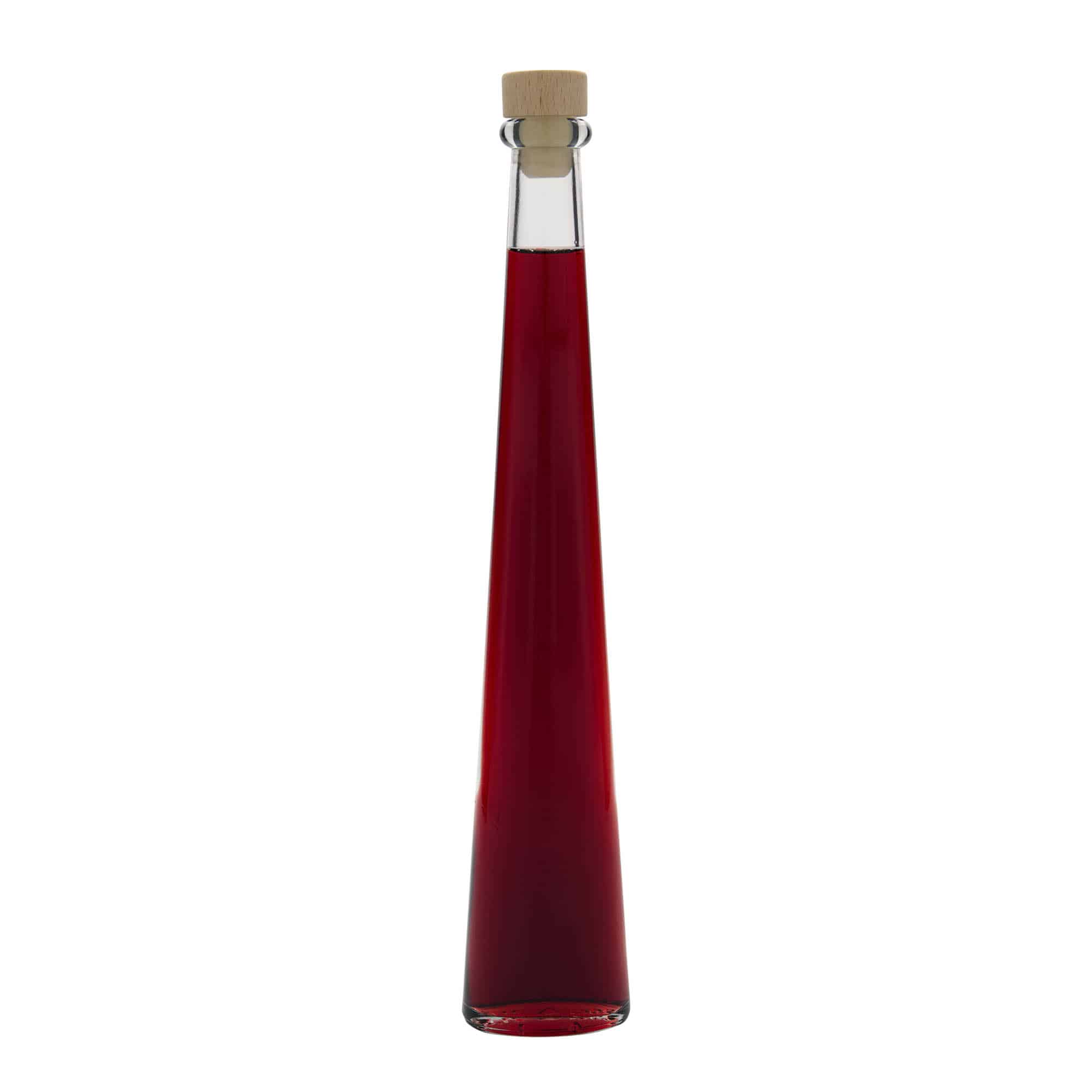 200 ml üvegpalack 'Dama Ovale', ovális, nyílás: parafa
