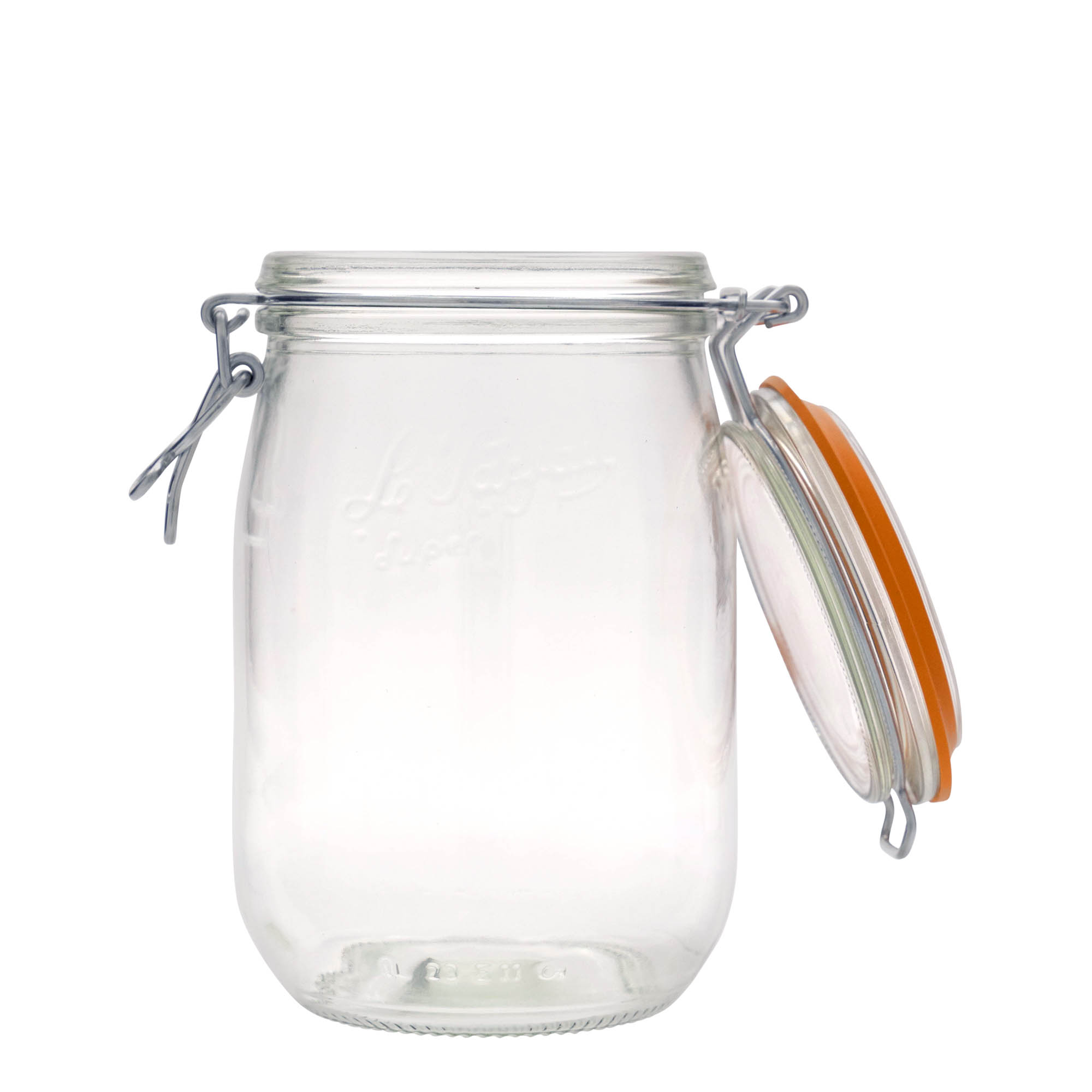 1.000 ml drótkapcsos üveg 'Le Parfait Super Bocal', nyílás: drótkapcsos zár 1.000 ml drótkapcsos üveg 'Le Parfait Super Bocal', nyílás: drótkapcsos zár