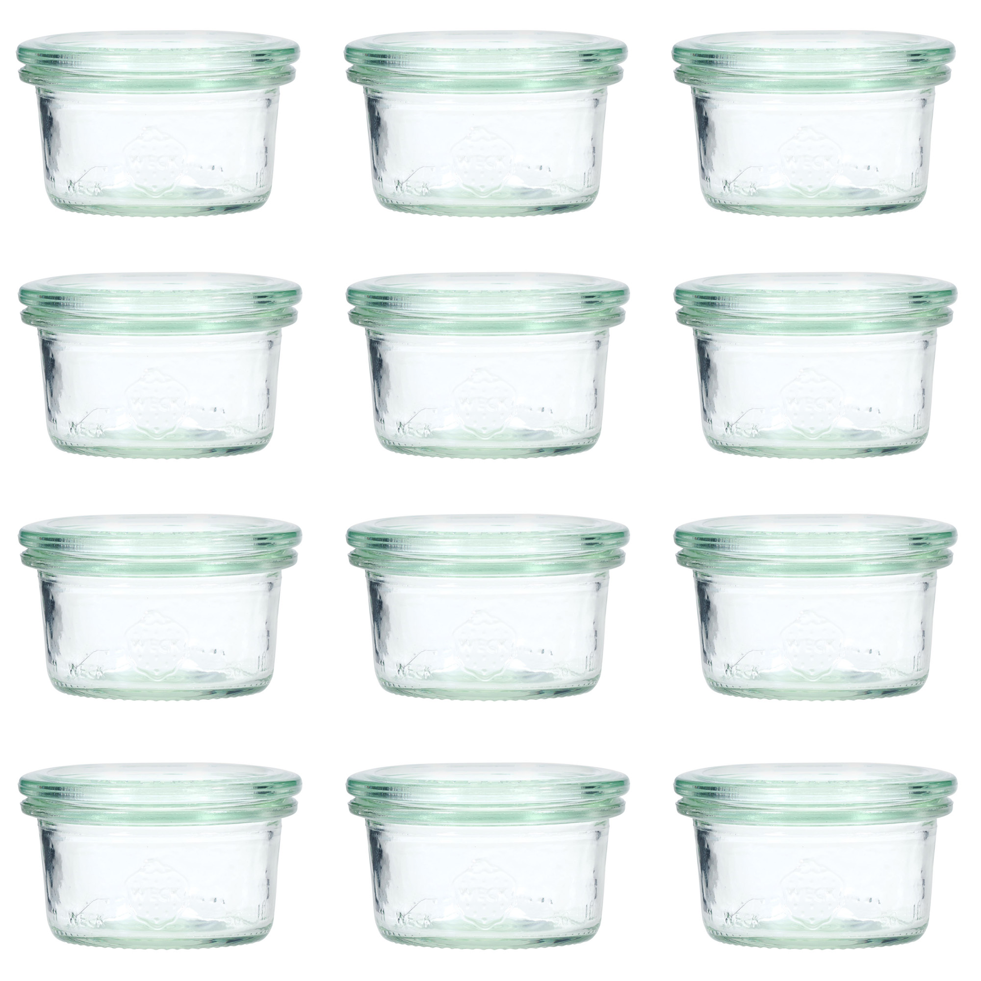 12x 50 ml Felfordítható WECK-üveg üvegfedéllel RR 60