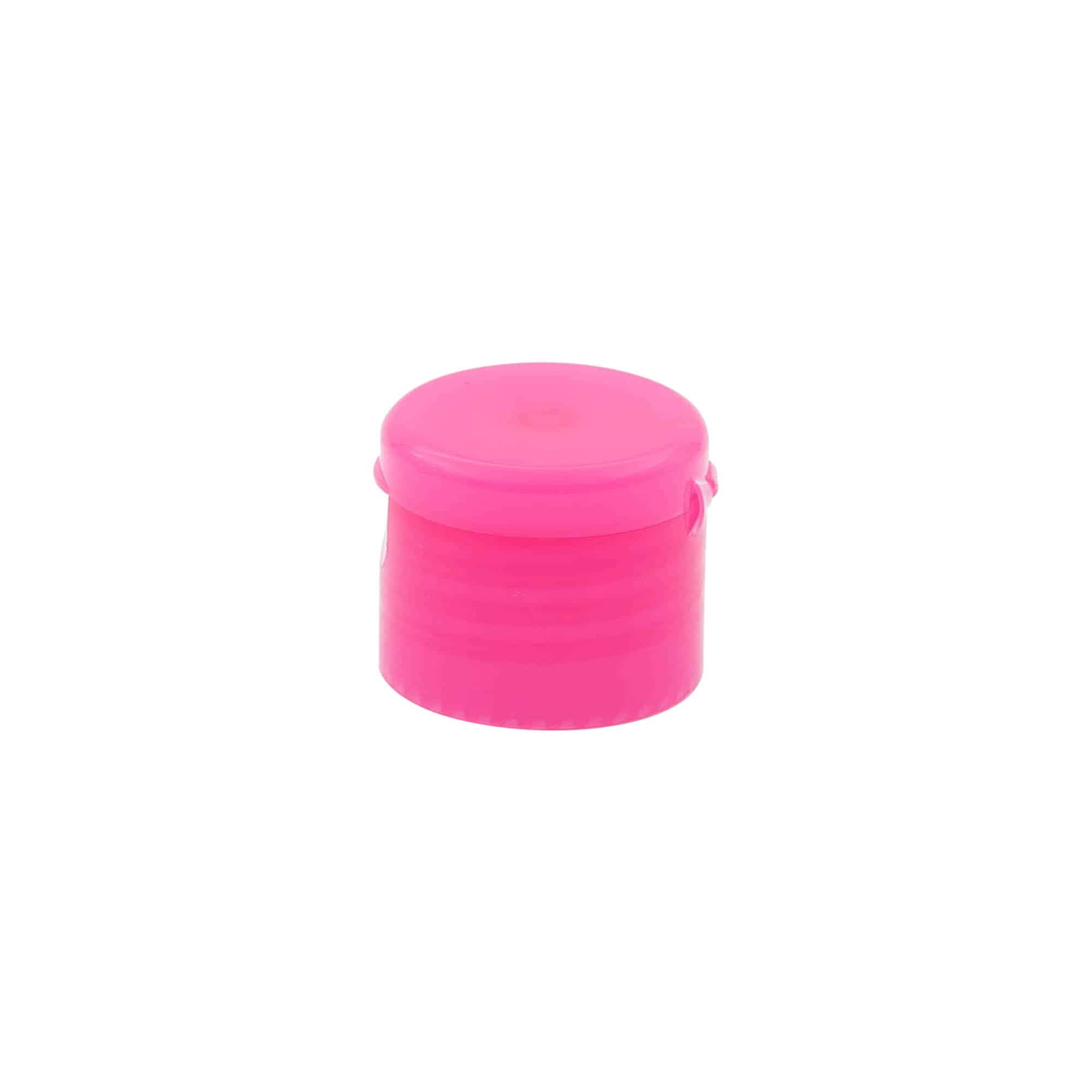 Fedeles csavaros kupak, PP-műanyag, pink, a következő szájnyíláshoz: 24/410 Fedeles csavaros kupak, PP-műanyag, pink, a következő szájnyíláshoz: 24/410