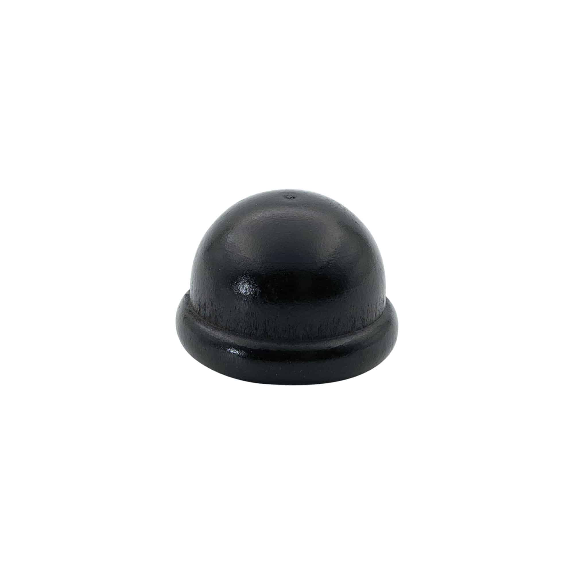 Fogantyúdugó 19 mm "Melone", fa/PE, fekete, szájhoz: parafa