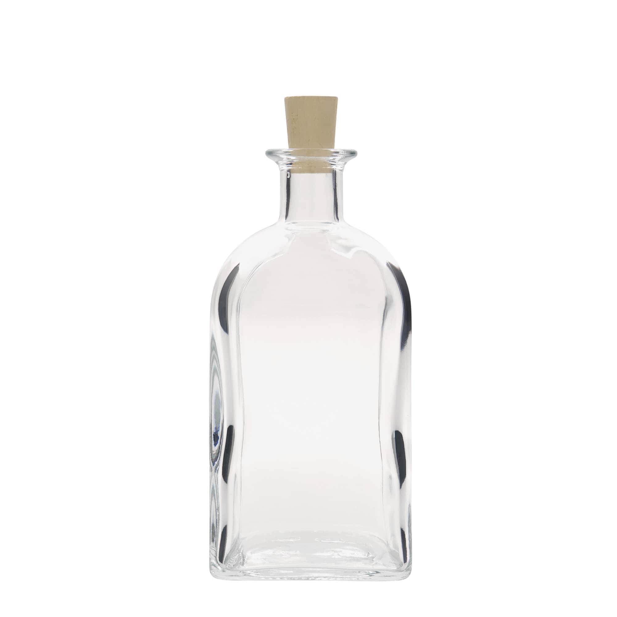 700 ml üvegpalack Apotheker Carré, négyzet alakú, nyílás: parafa