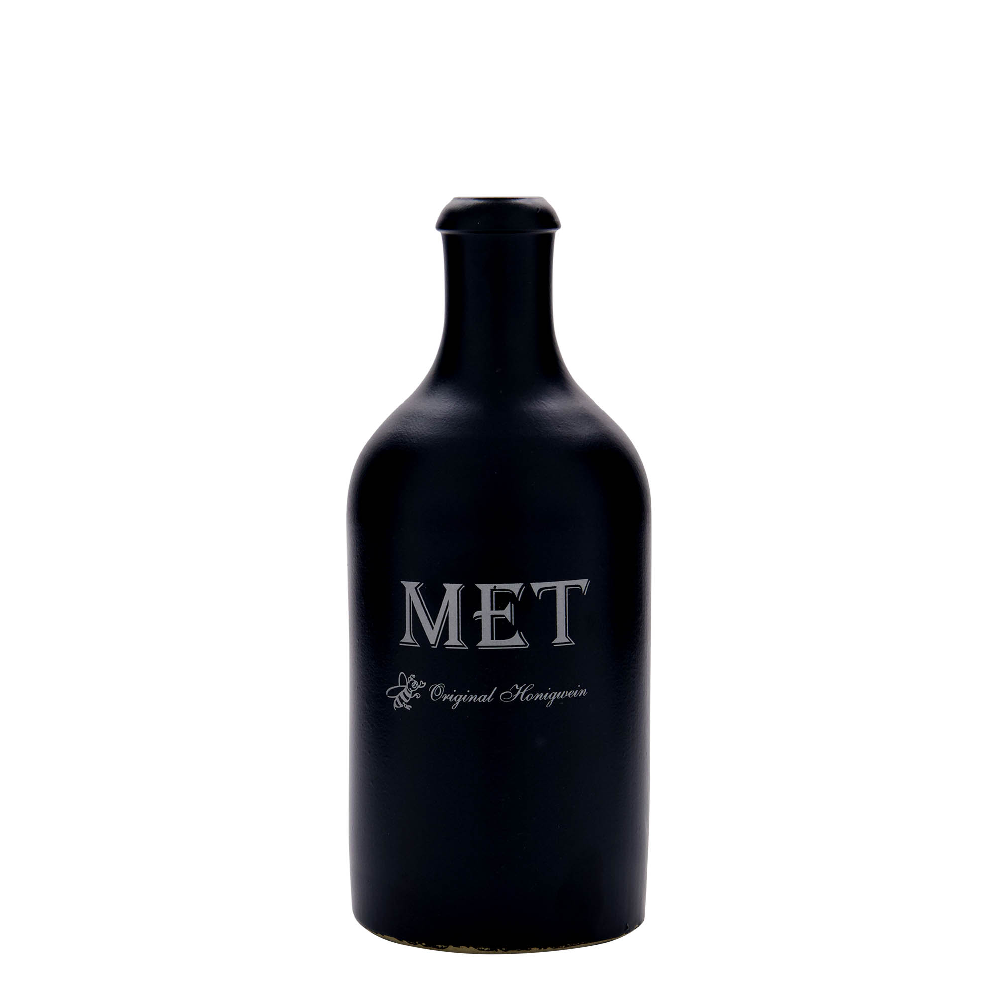 500 ml-es agyagedény, motívum: mézbor, kőedény, fekete, száj: parafa 500 ml-es agyagedény, motívum: mézbor, kőedény, fekete, száj: parafa