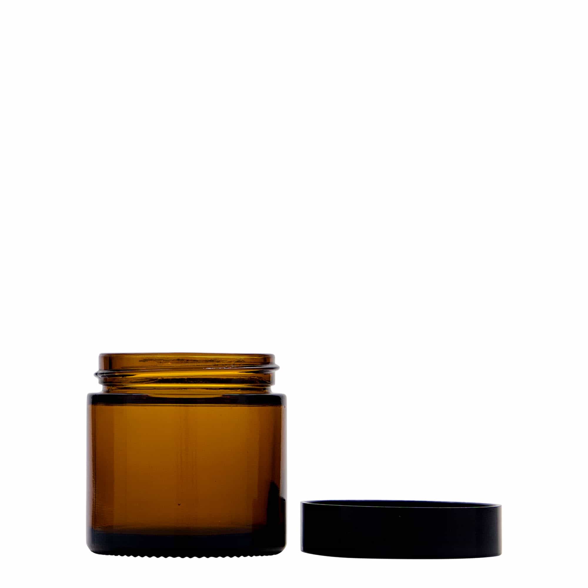 60 ml tégely 'Brown Line', üveg, barna, nyílás: csavarzár
