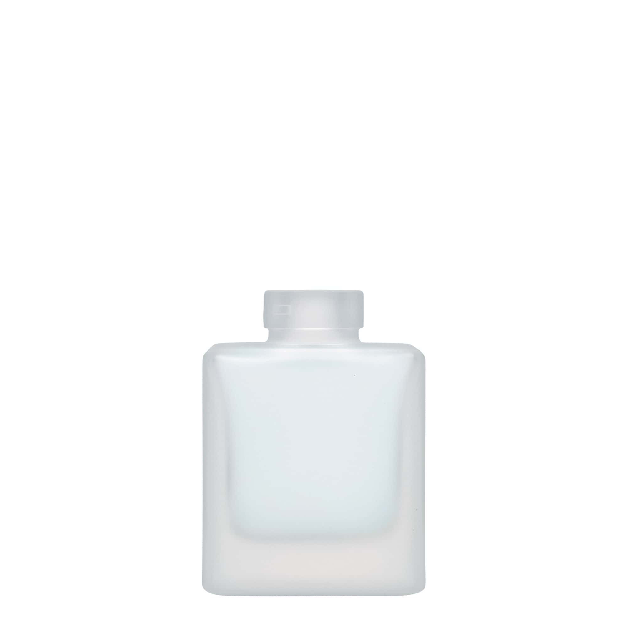 100 ml üveges üveg 'Cube', négyzet alakú, jeges hatású, nyílás: parafa