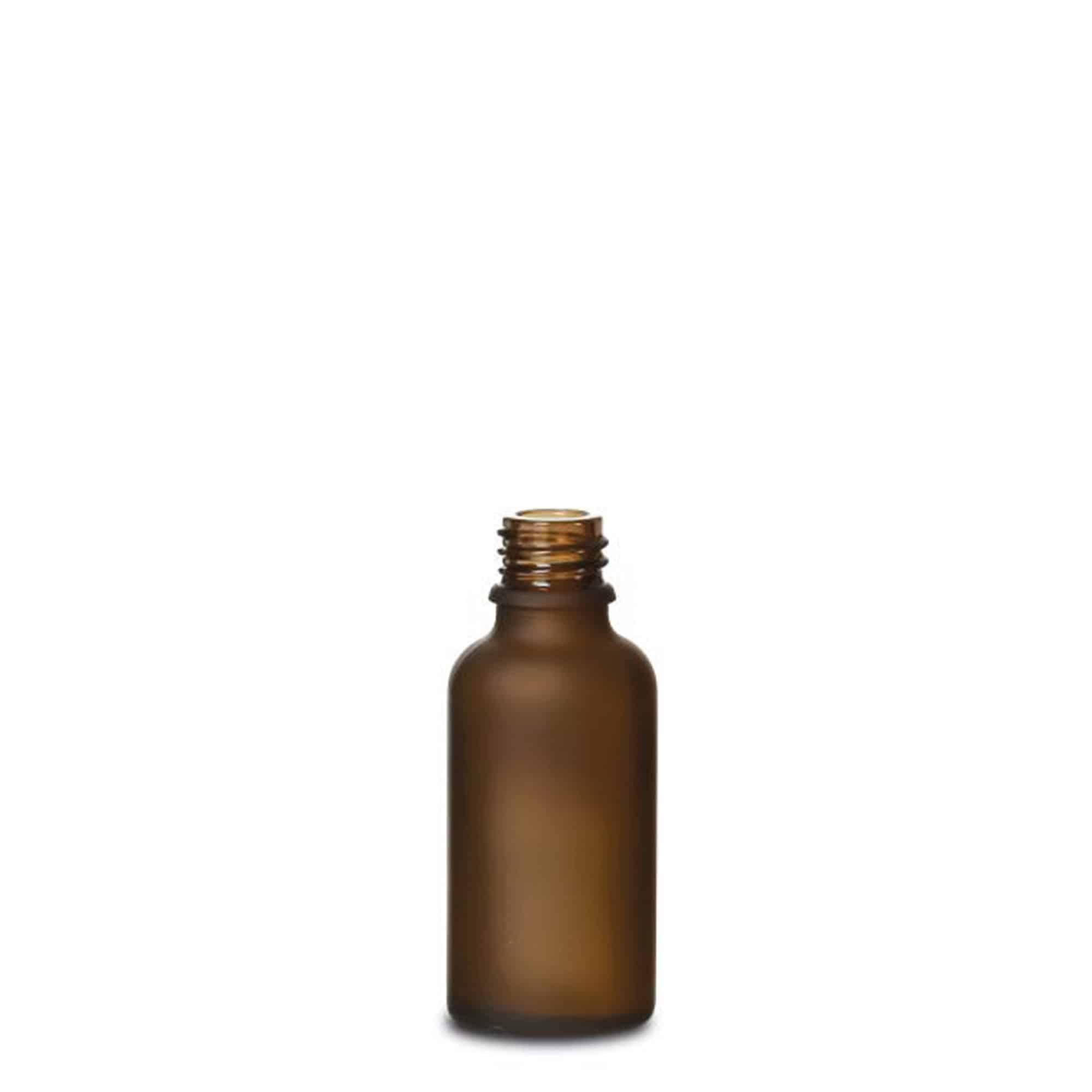 30 ml orvosi üveg, barna matt, nyílás: DIN 18