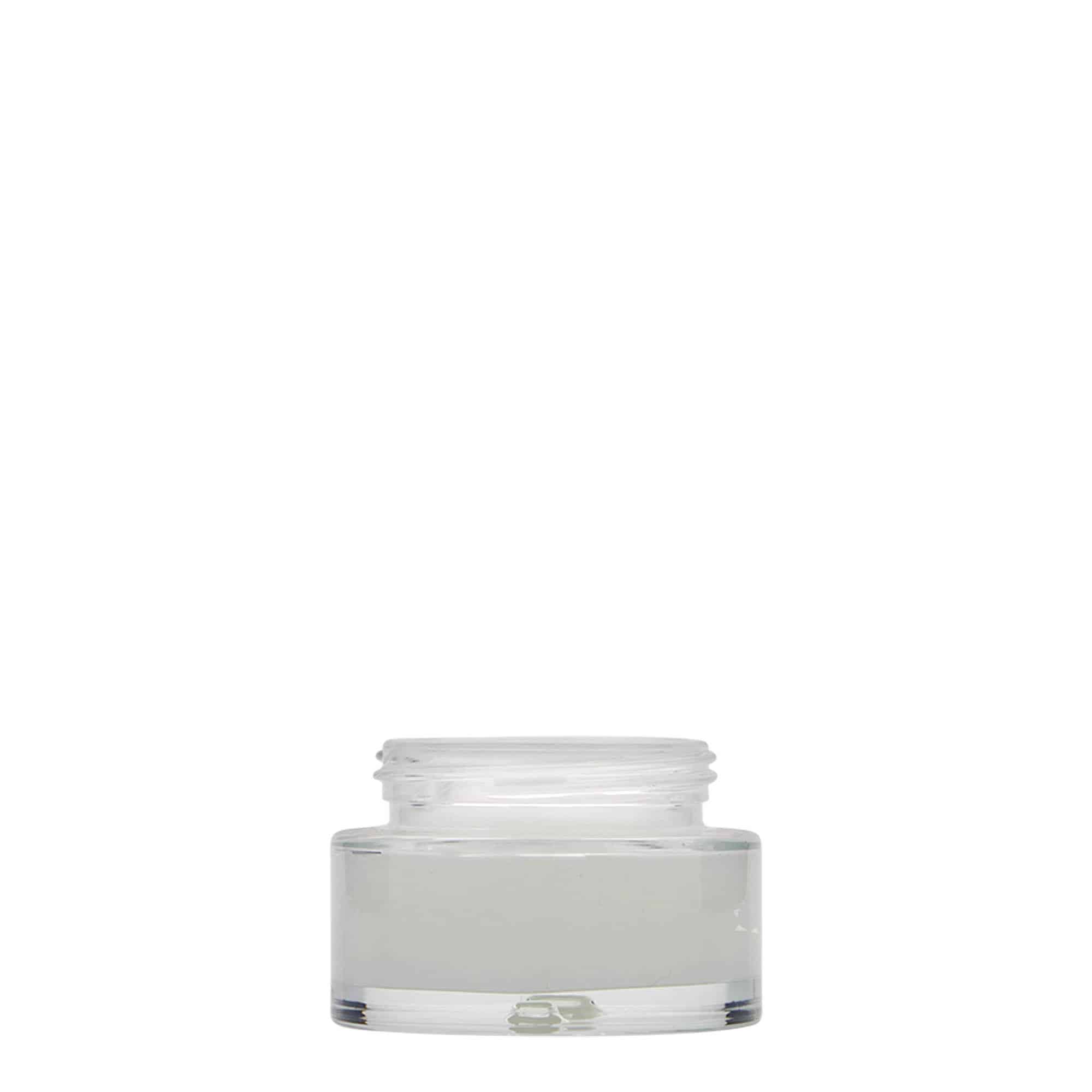 30 ml-es tégely 'Clear Edition', üveg, szájnyílás: csavaros kupak