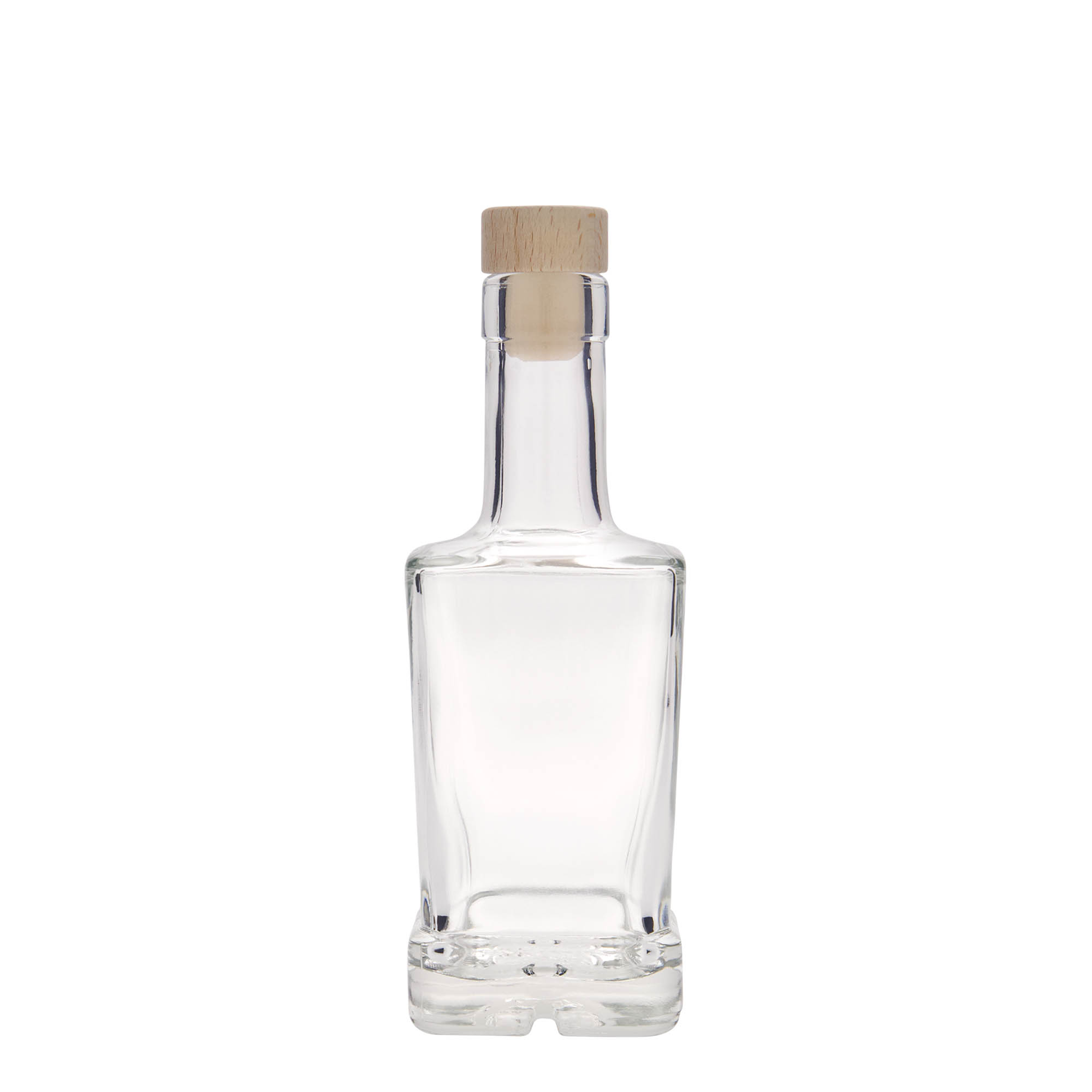 250 ml üvegpalack 'Rene', négyzet alakú, nyílás: parafa 250 ml üvegpalack 'Rene', négyzet alakú, nyílás: parafa