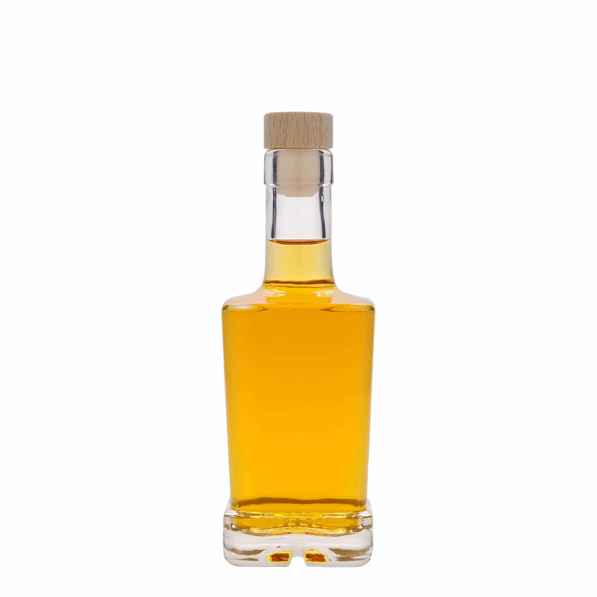 250 ml-es üvegpalack 'Rene', négyzet alakú, szájnyílás: parafadugó