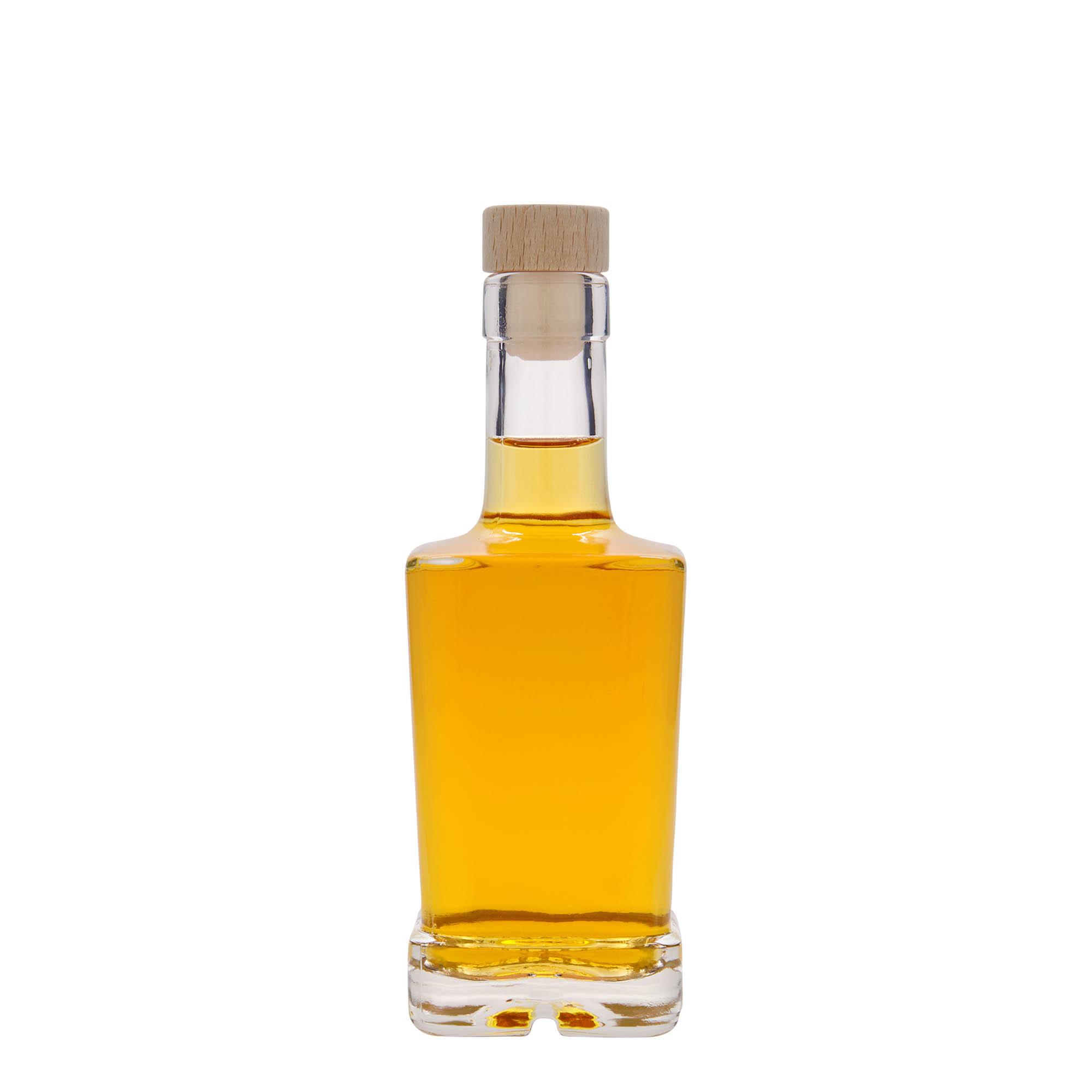 250 ml üvegpalack 'Rene', négyzet alakú, nyílás: parafa