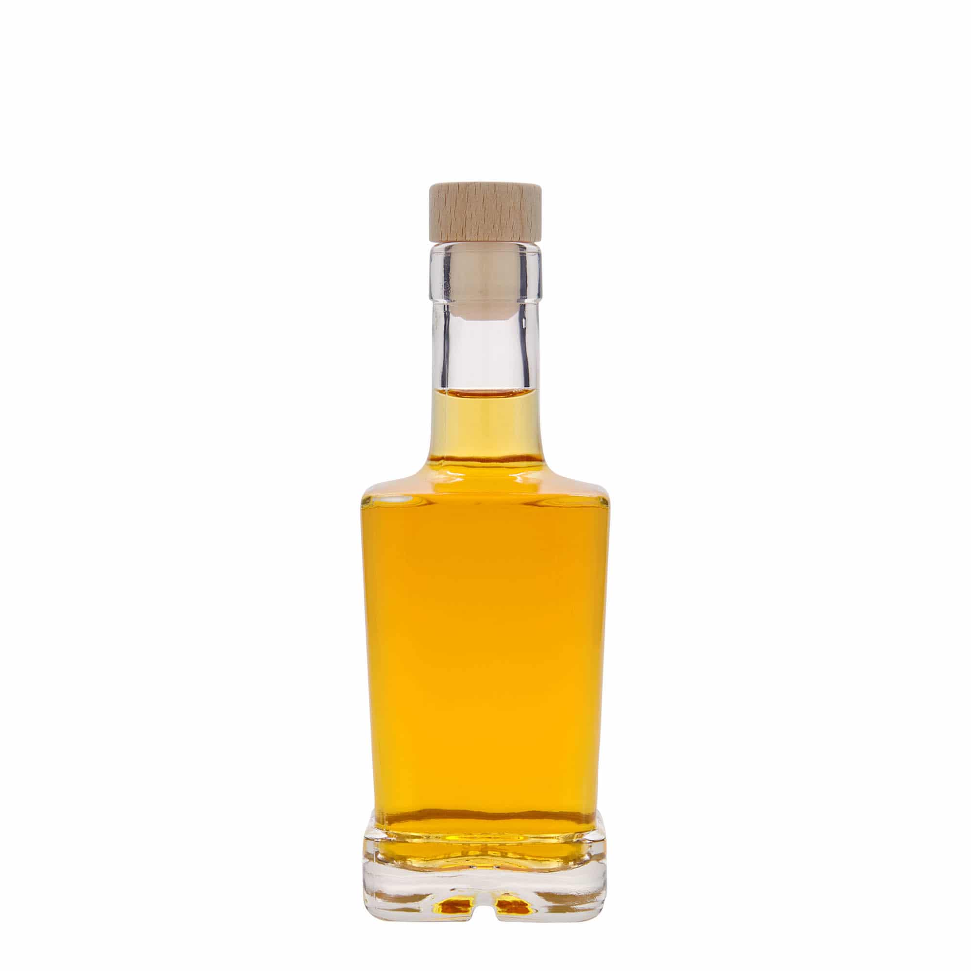 250 ml üvegpalack 'Rene', négyzet alakú, nyílás: parafa