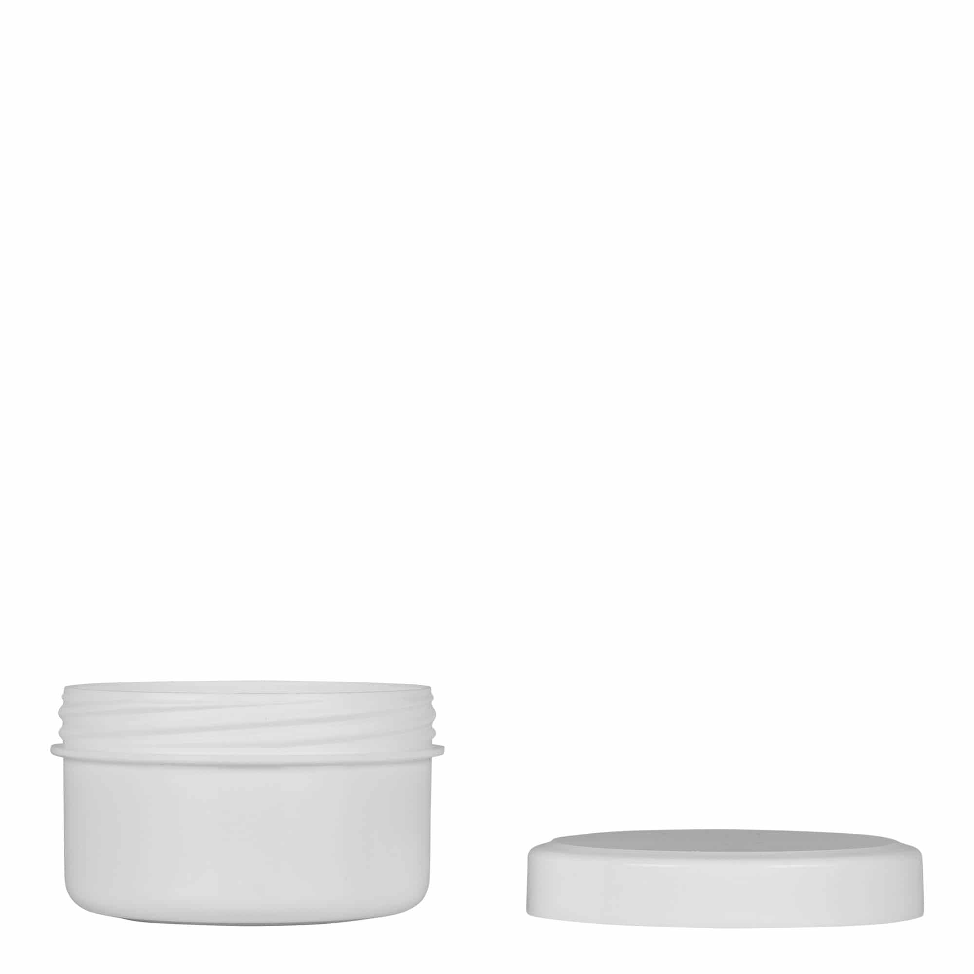 60 ml műanyag doboz 'White Line', PP, fehér, nyílás: csavarzár