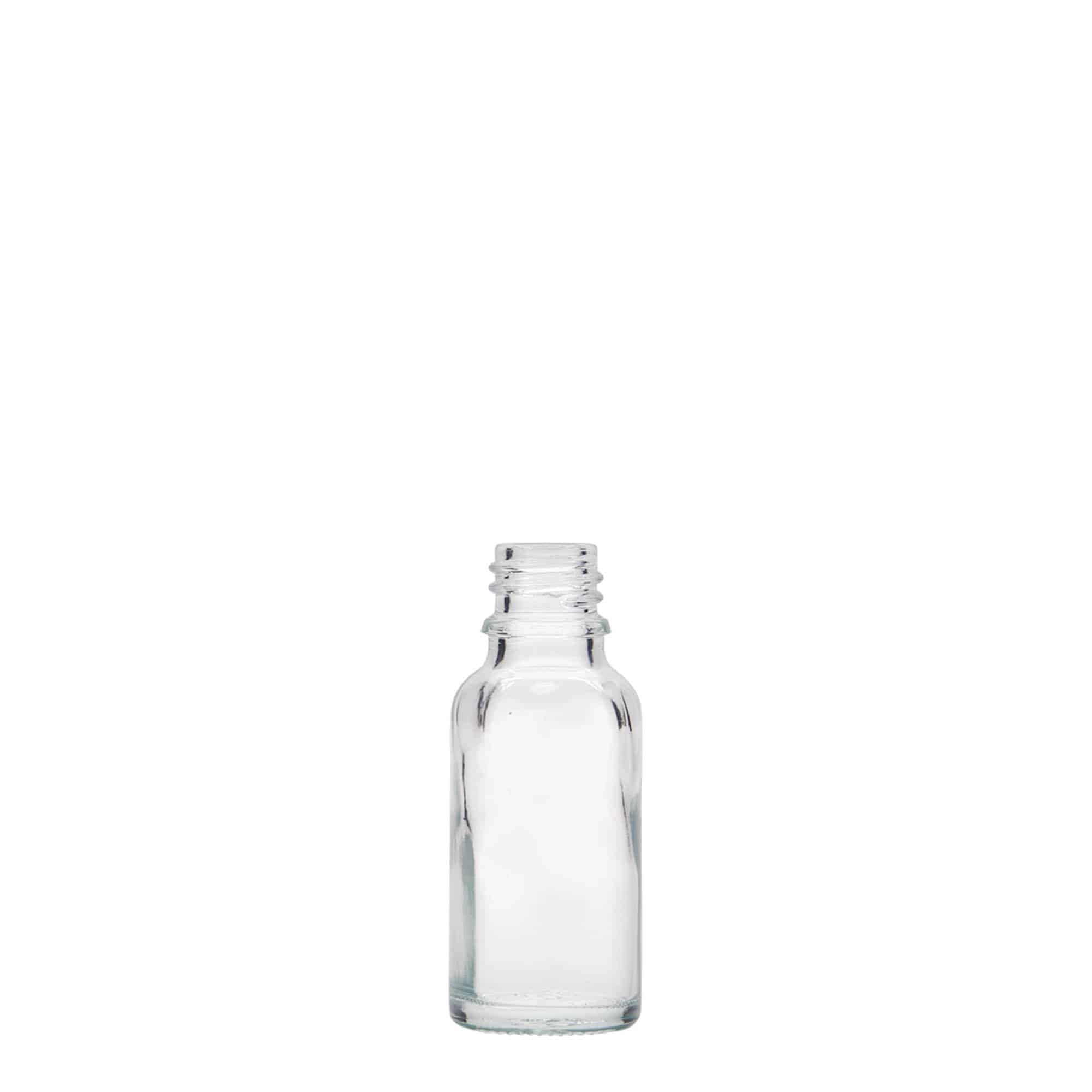 20 ml orvosi üveg, üveg, nyak: DIN 18