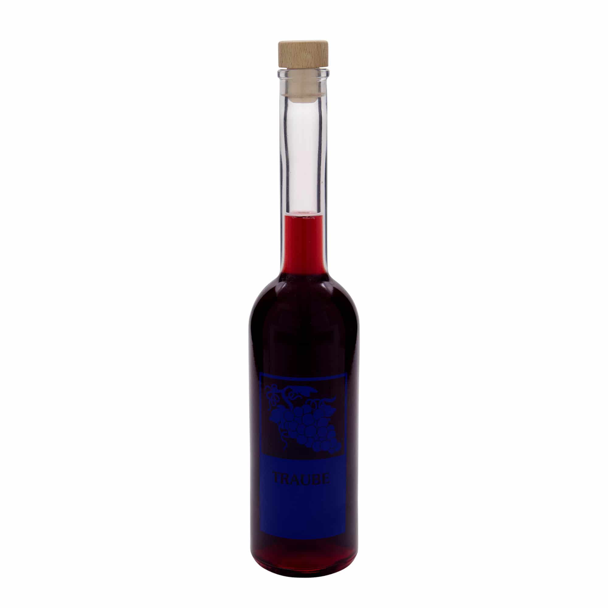 500 ml üvegpalack 'Opera', motívum: szőlő, nyak: parafa