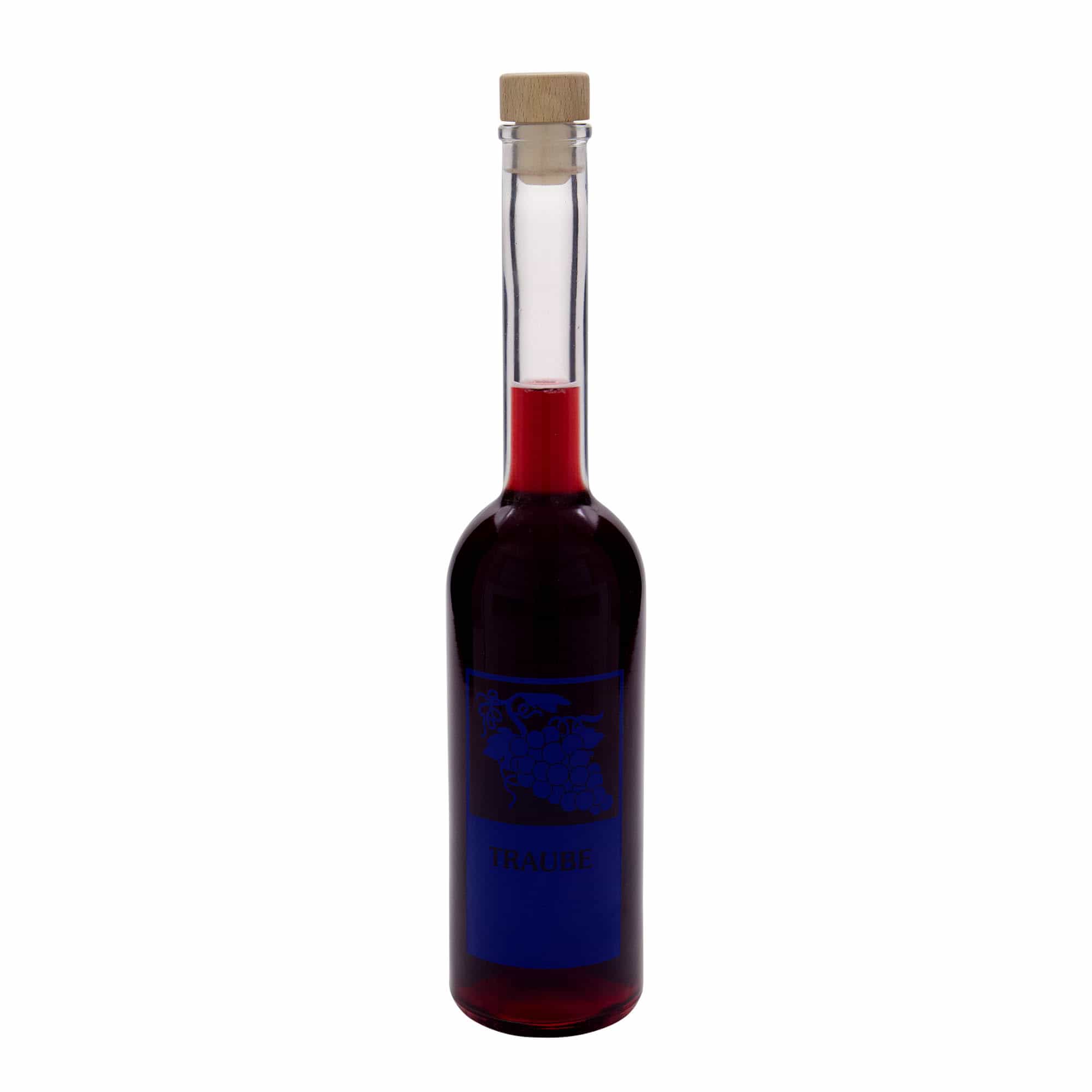 500 ml üvegpalack 'Opera', motívum: szőlő, nyak: parafa