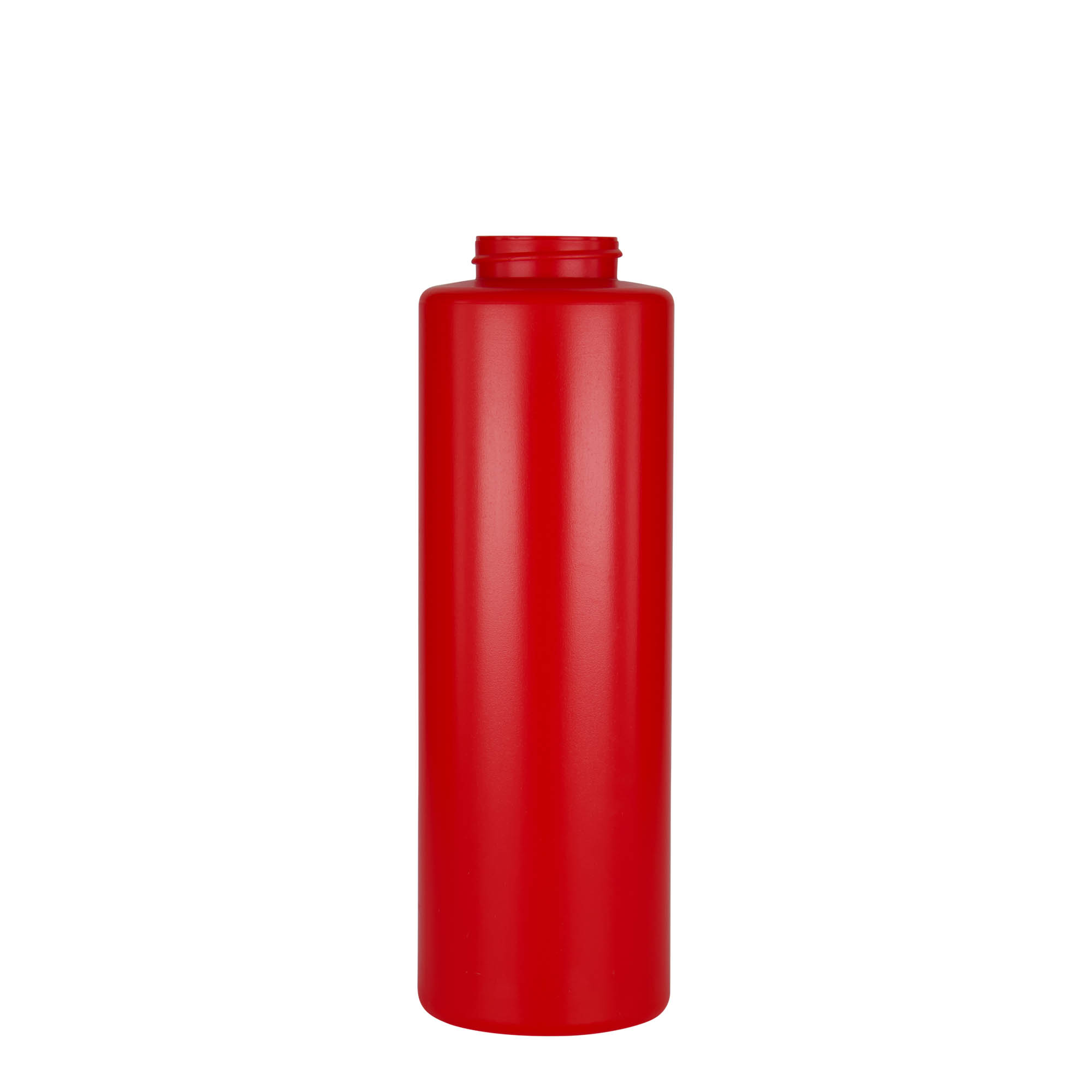 500 ml szószos üveg, LDPE műanyag, piros, nyílás: 38/400