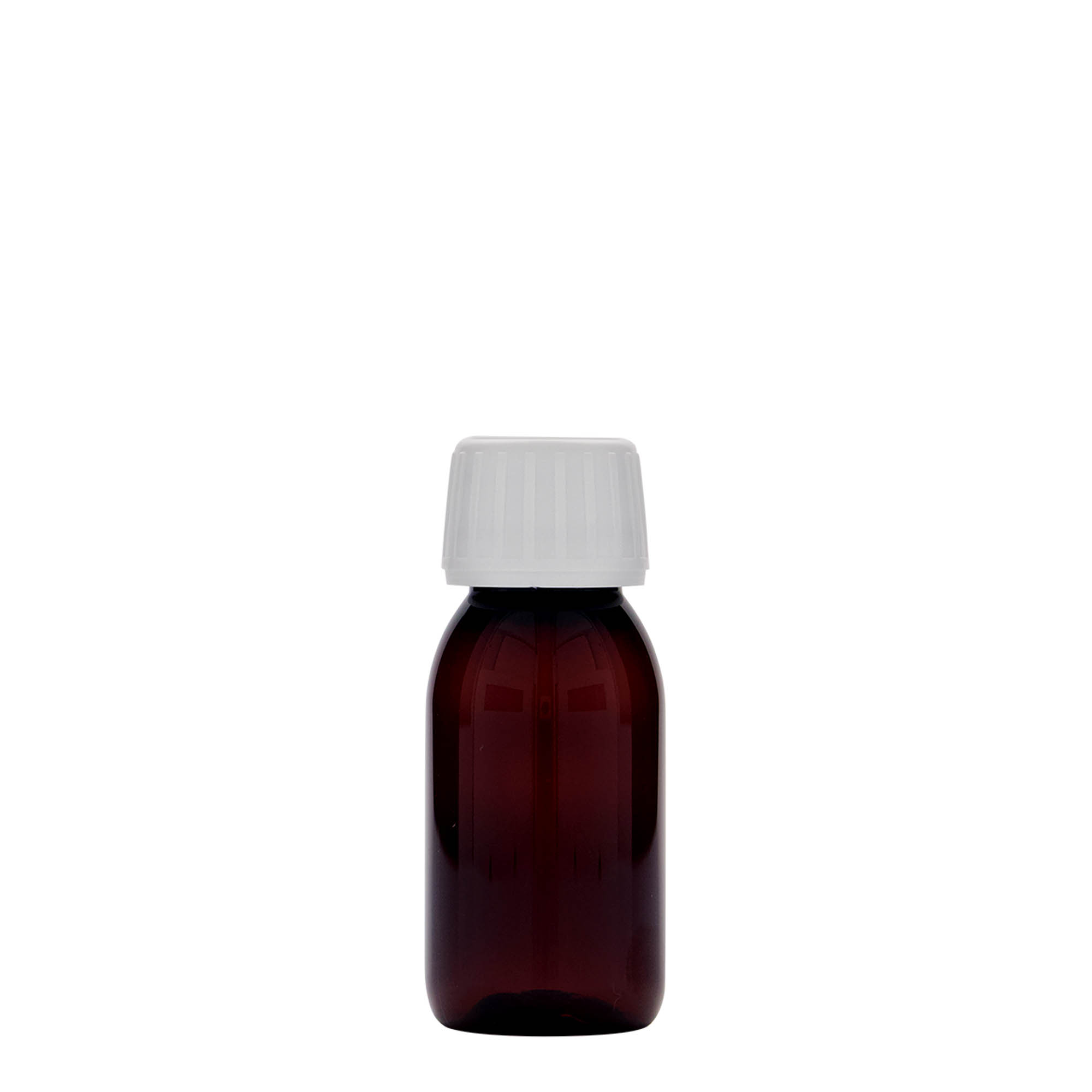 60 ml-es PET-patikai üveg, barna, műanyag, szájnyílás: PP 28