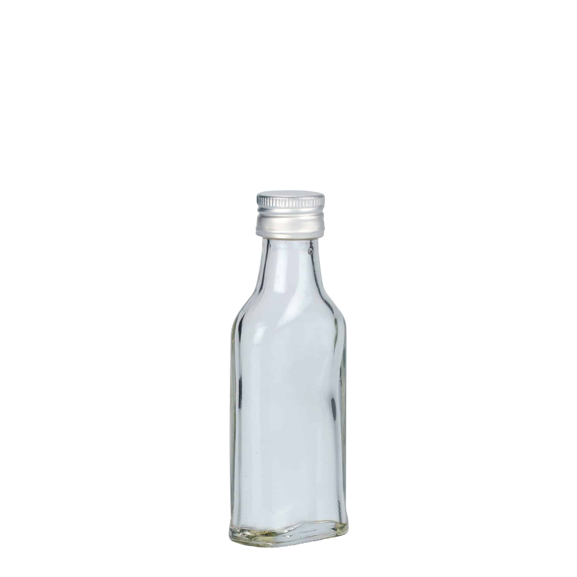 40 ml-es laposüveg, négyszögletű, szájnyílás: PP 22