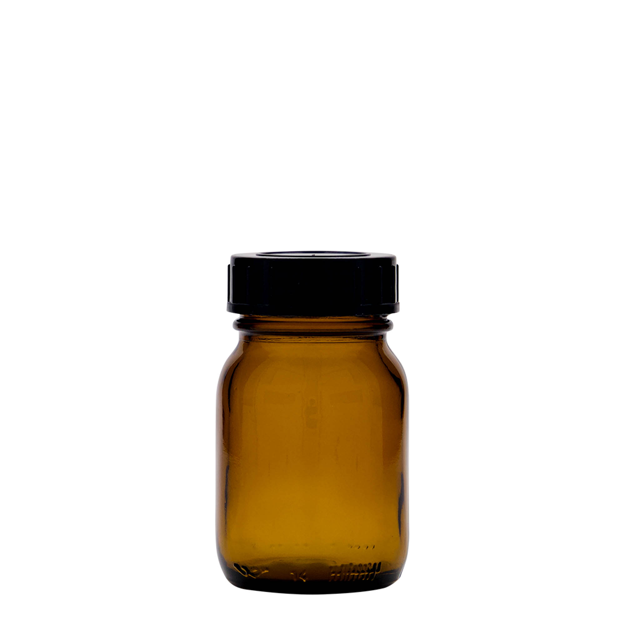 75 ml széles szájú üveg, barna, nyílás: DIN 40 75 ml széles szájú üveg, barna, nyílás: DIN 40