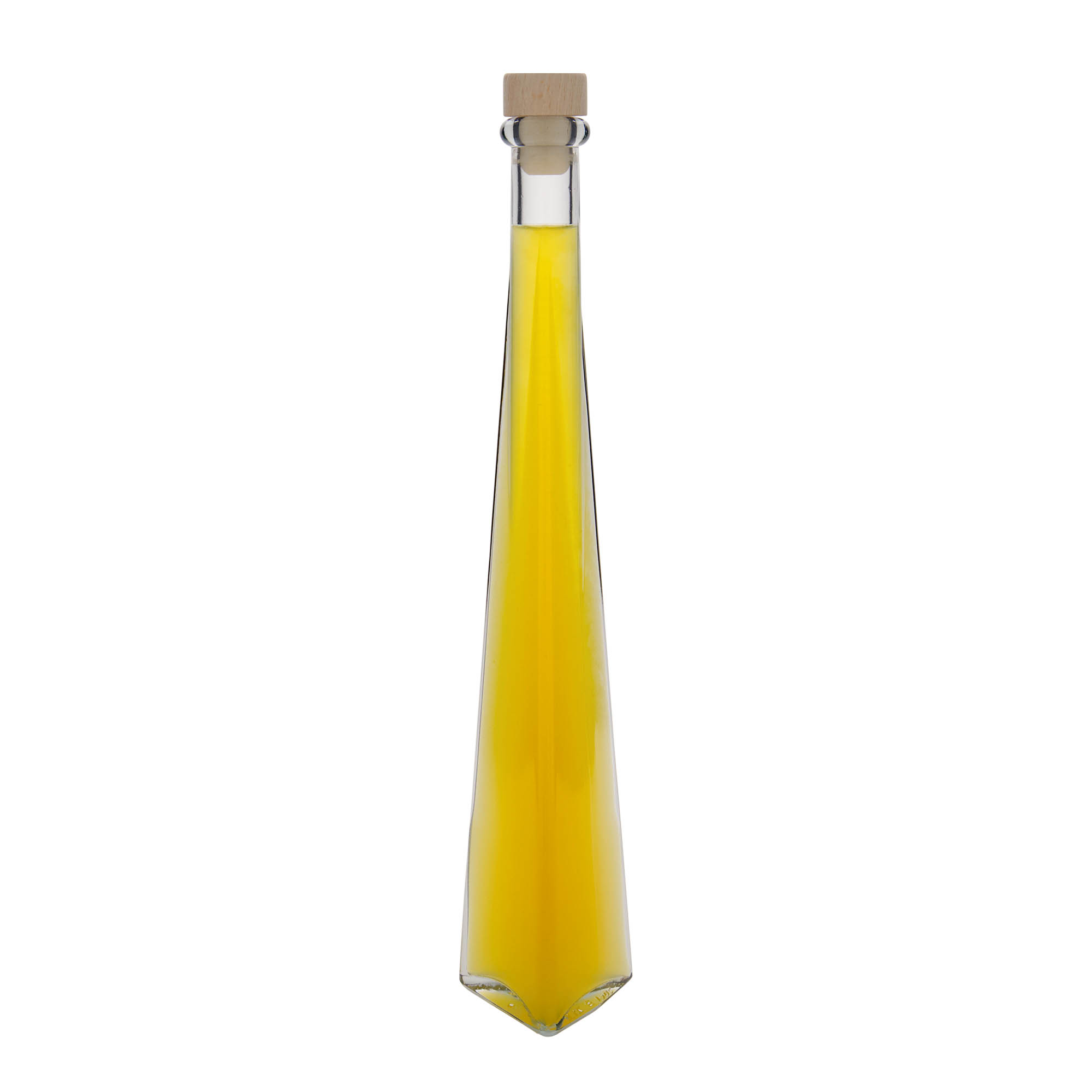 200 ml üvegpalack 'Dama Triangolore', háromszög alakú, nyílás: parafa 200 ml üvegpalack 'Dama Triangolore', háromszög alakú, nyílás: parafa