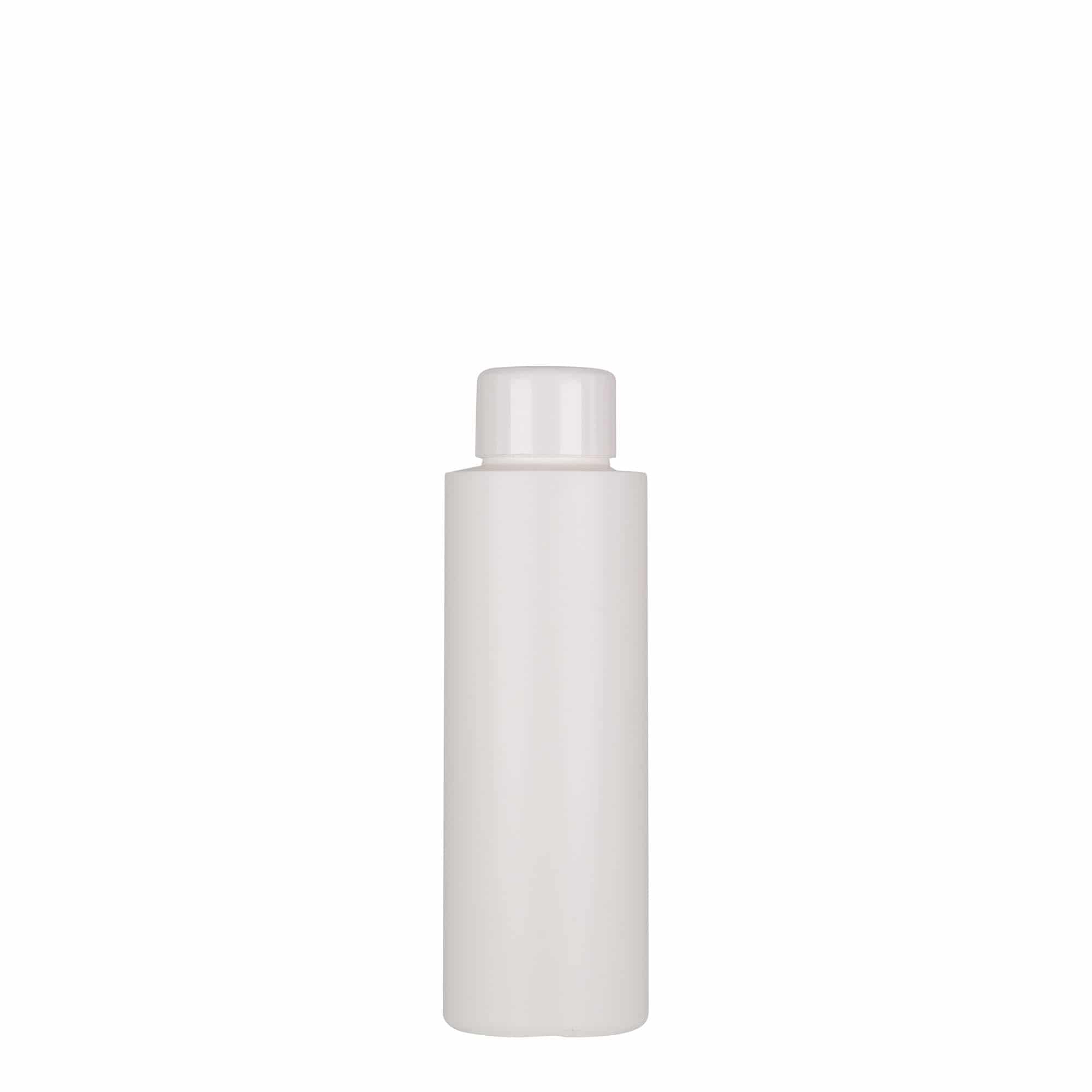 100 ml-es műanyag palack 'Pipe', Green HDPE, fehér, szájnyílás: GPI 24/410