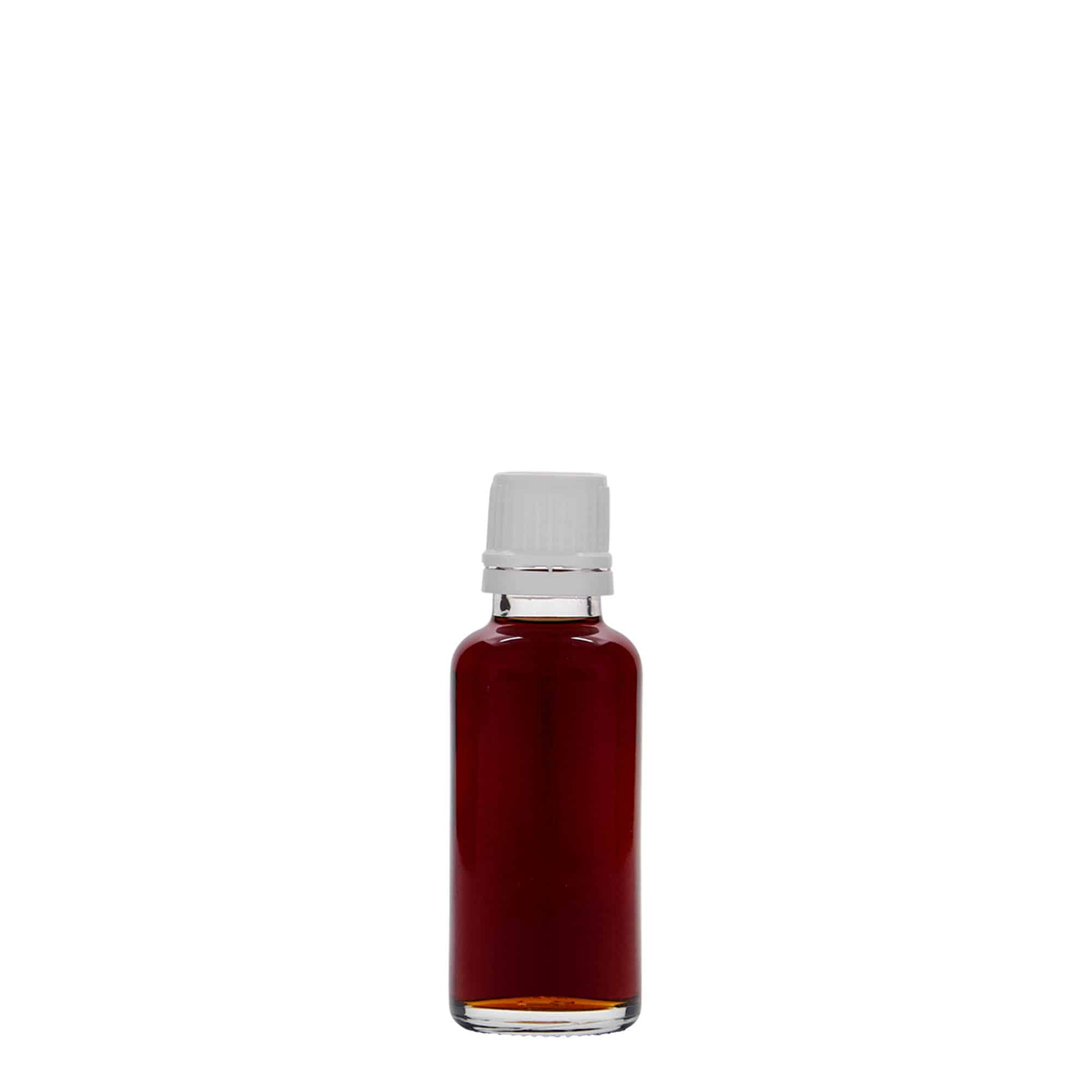 30 ml orvosi üveg, üveg, nyílás: DIN 18