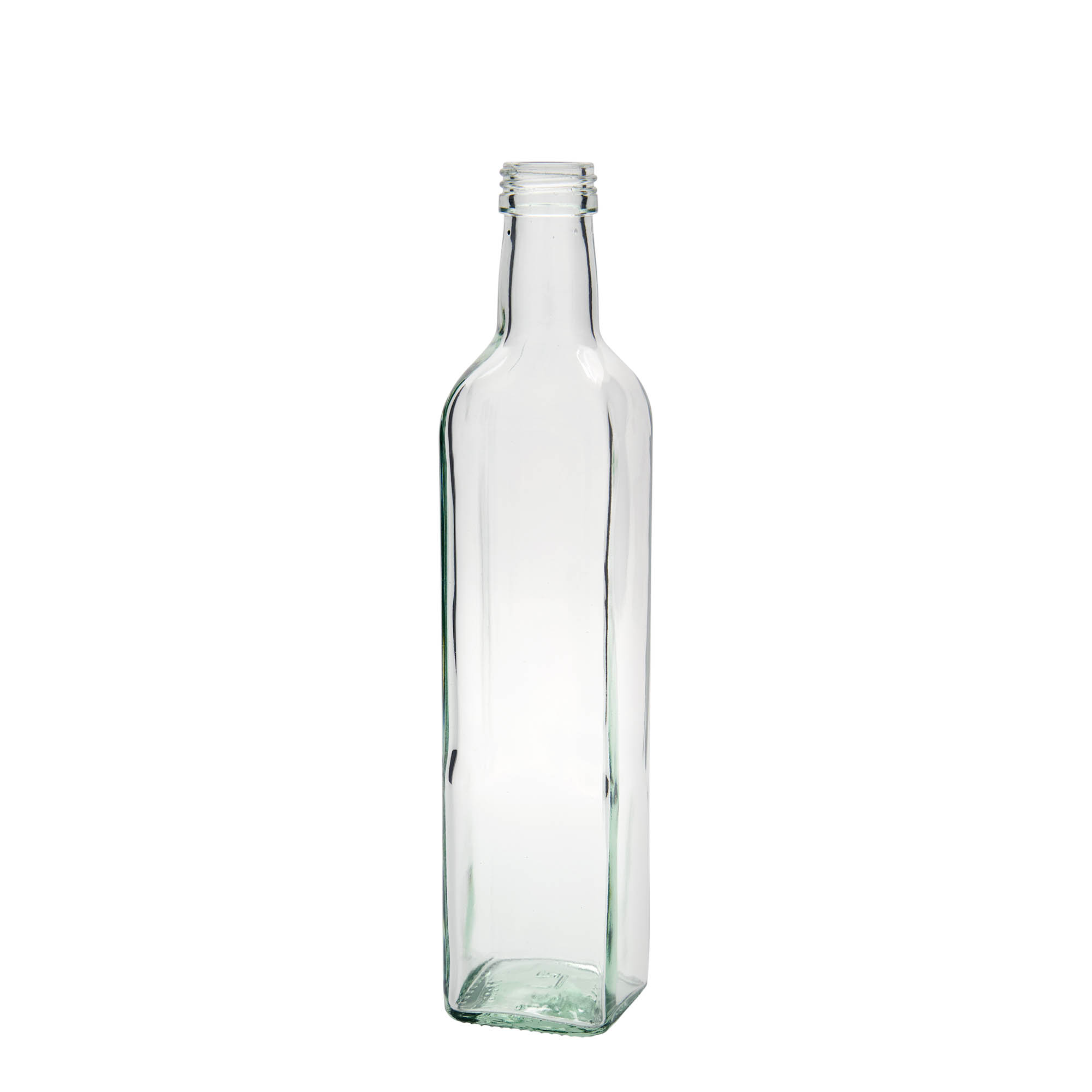500 ml üvegpalack 'Marasca', négyzet alakú, nyílás: PP 31,5