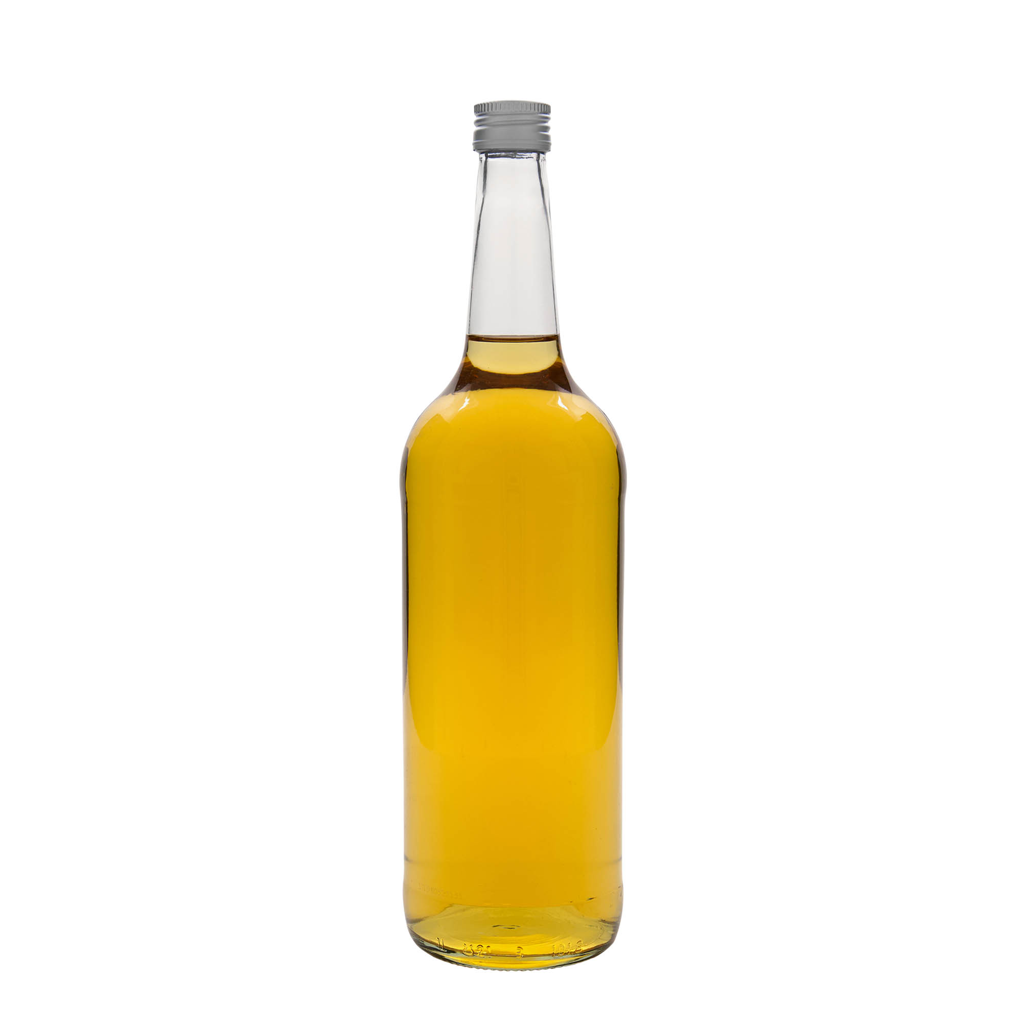1.000 ml üvegpalack egyenes nyakkal, nyílás: PP 28 1.000 ml üvegpalack egyenes nyakkal, nyílás: PP 28