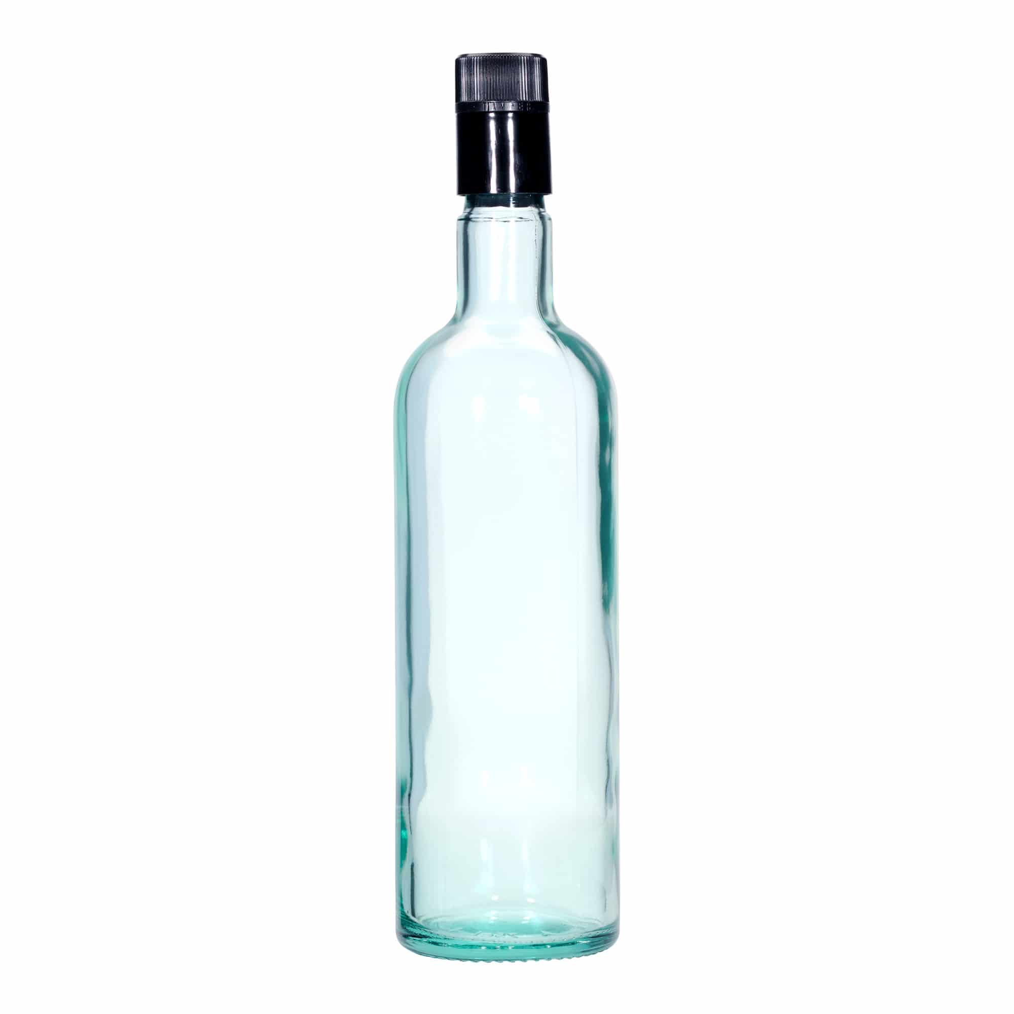 750 ml ecet-/olajpalack 'Willy New', üveg, világoszöld, nyílás: DOP