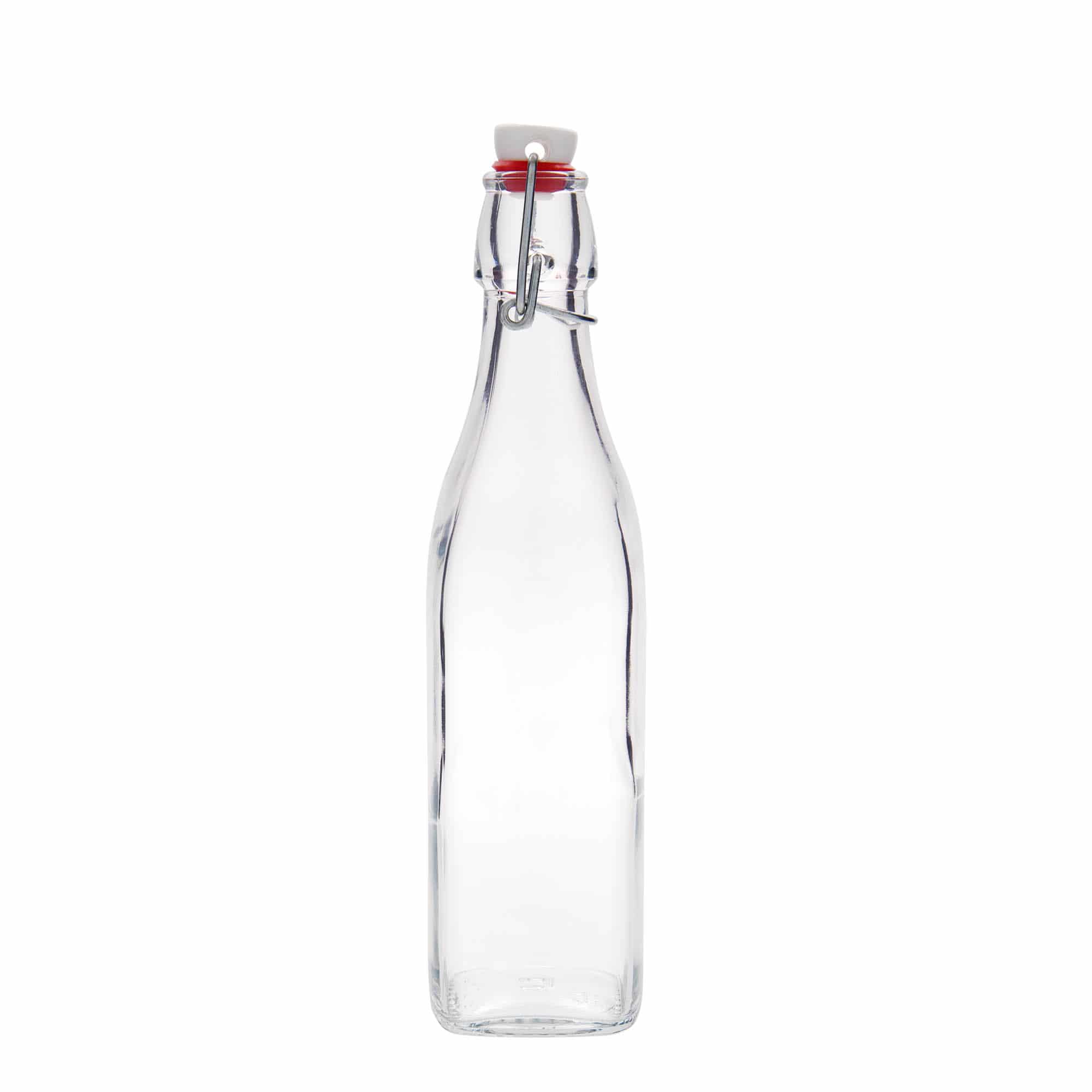 500 ml-es üvegpalack 'Swing, négyzet alakú, szájnyílás: csatos zár