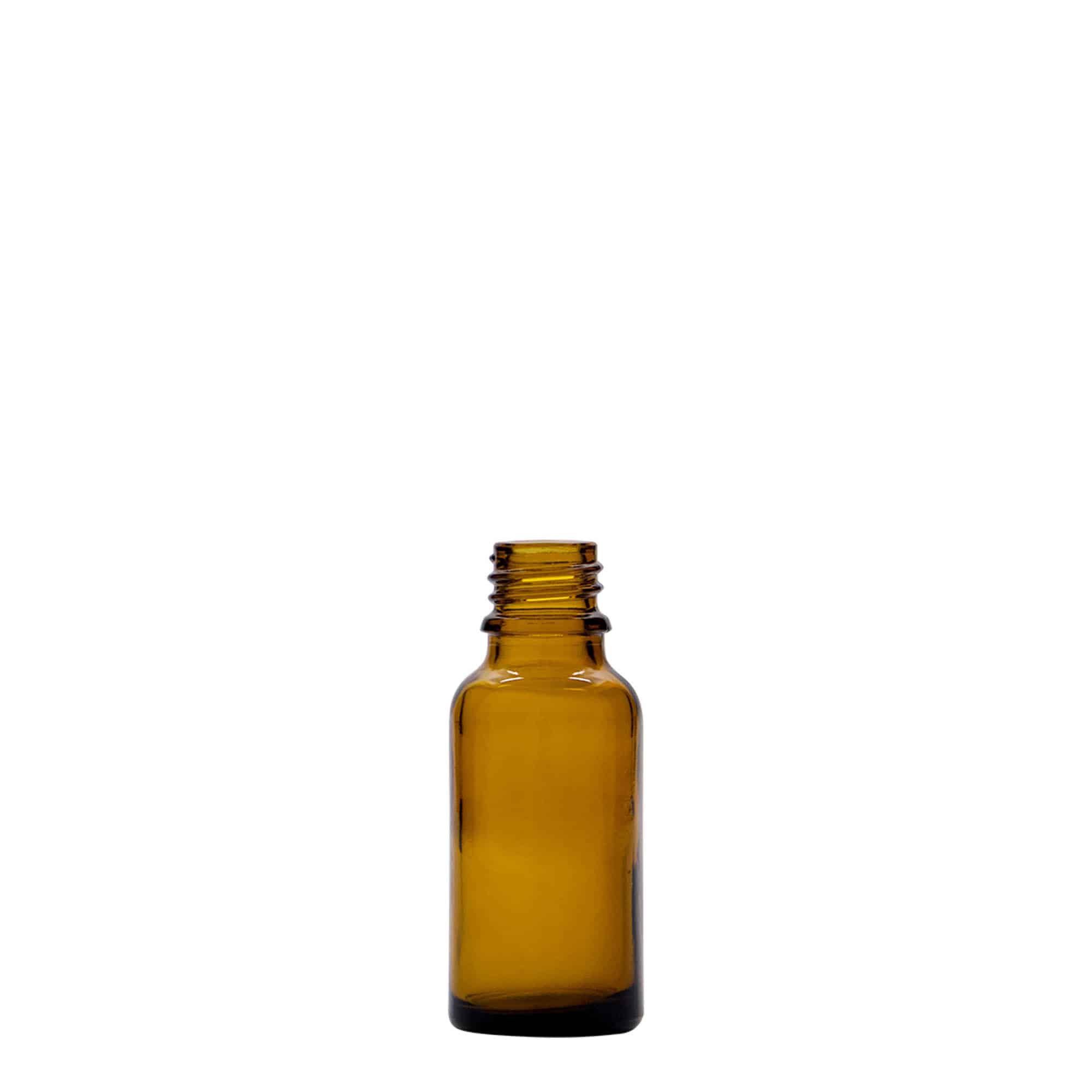 20 ml orvosi üveg, barna üveg, nyílás: DIN 18