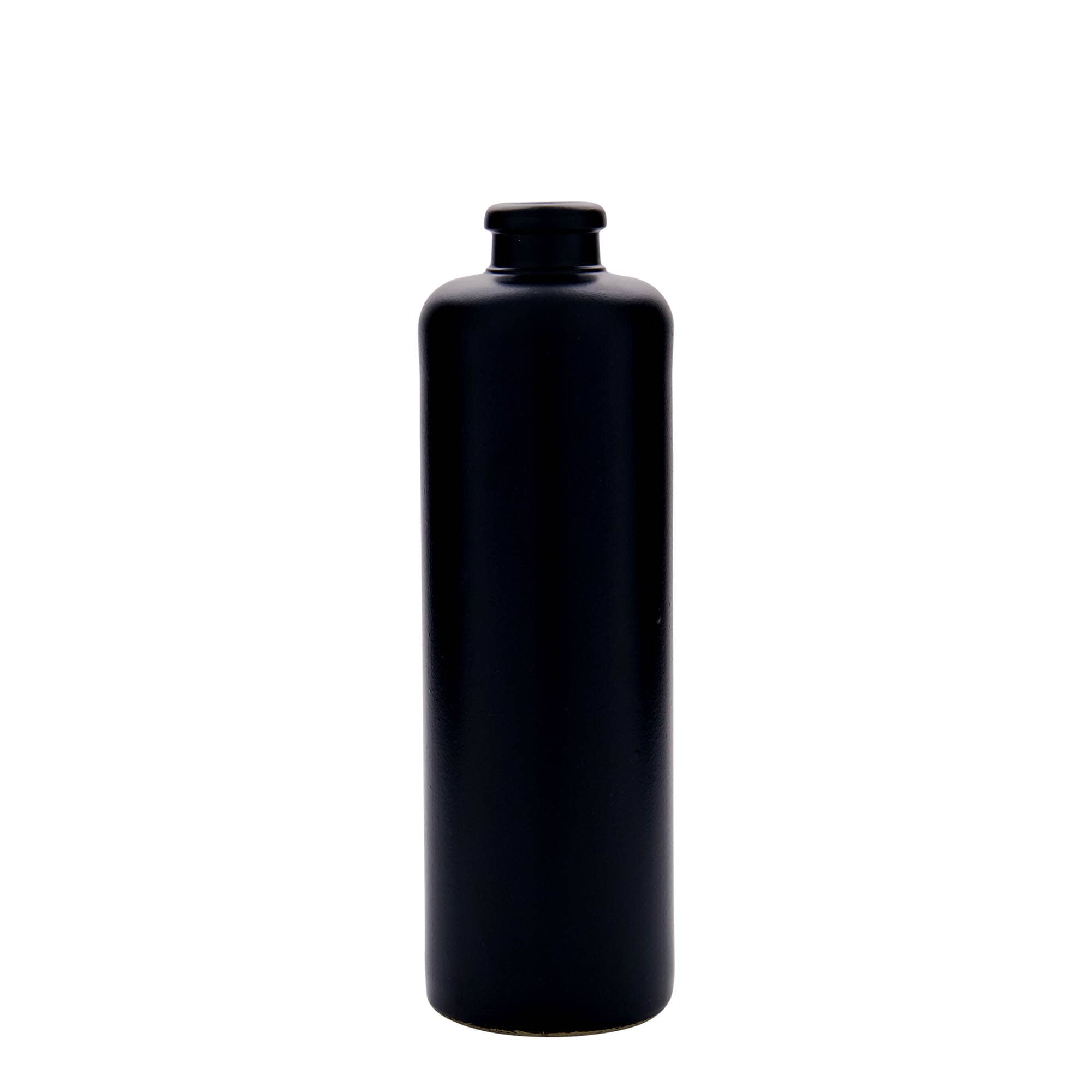 500 ml agyagedény, kőedény, fekete, nyílás: parafa