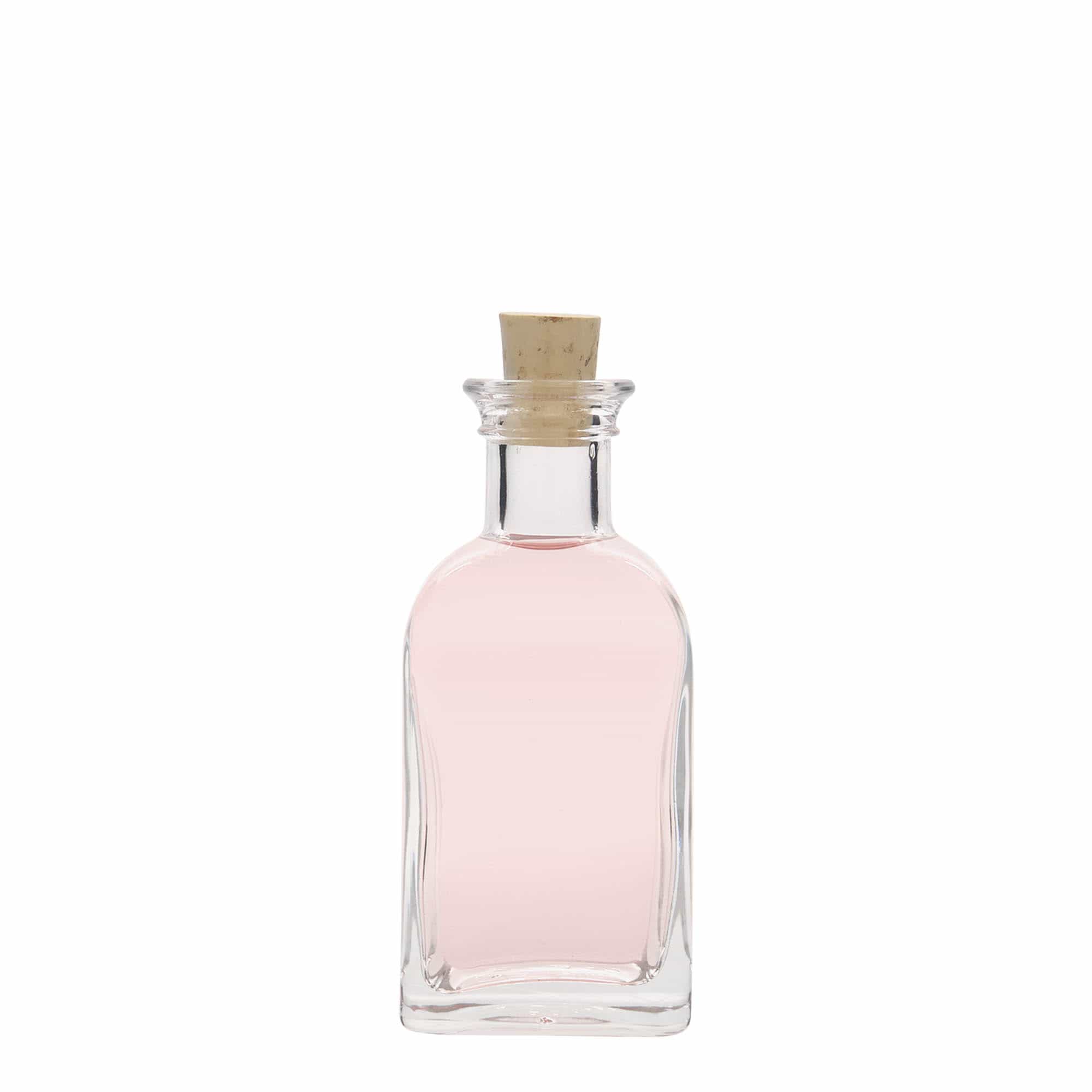 100 ml üvegpalack Apotheker Carré, négyzet alakú, nyílás: parafa