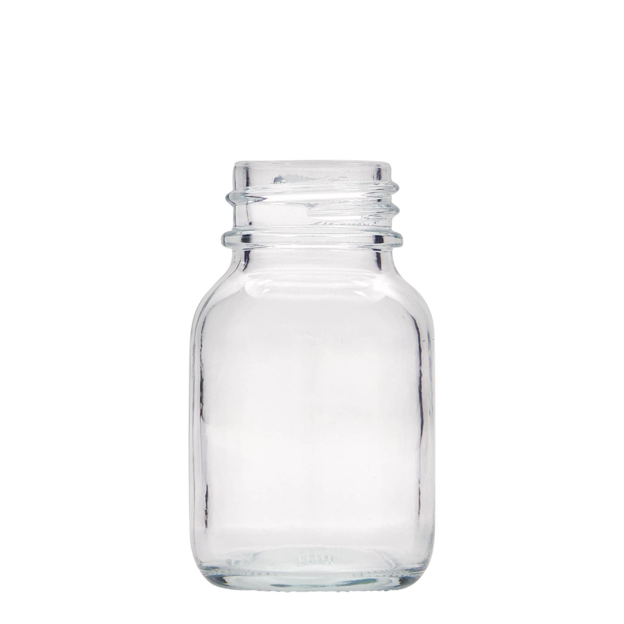 50 ml széles szájú üveg, nyílás: DIN 32 50 ml széles szájú üveg, nyílás: DIN 32