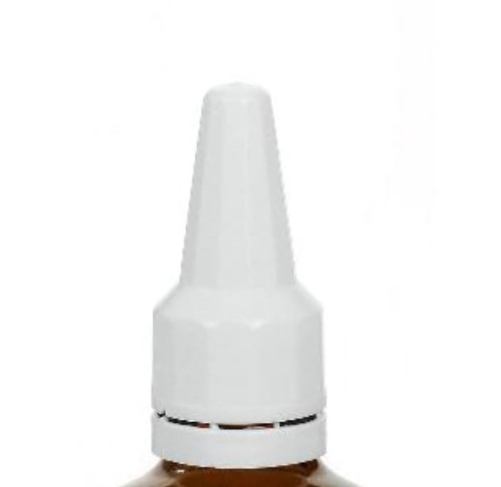 Csavaros záróelem applikátorral, PE műanyag, fehér, nyílásra: DIN 18 Csavaros záróelem applikátorral, PE műanyag, fehér, nyílásra: DIN 18