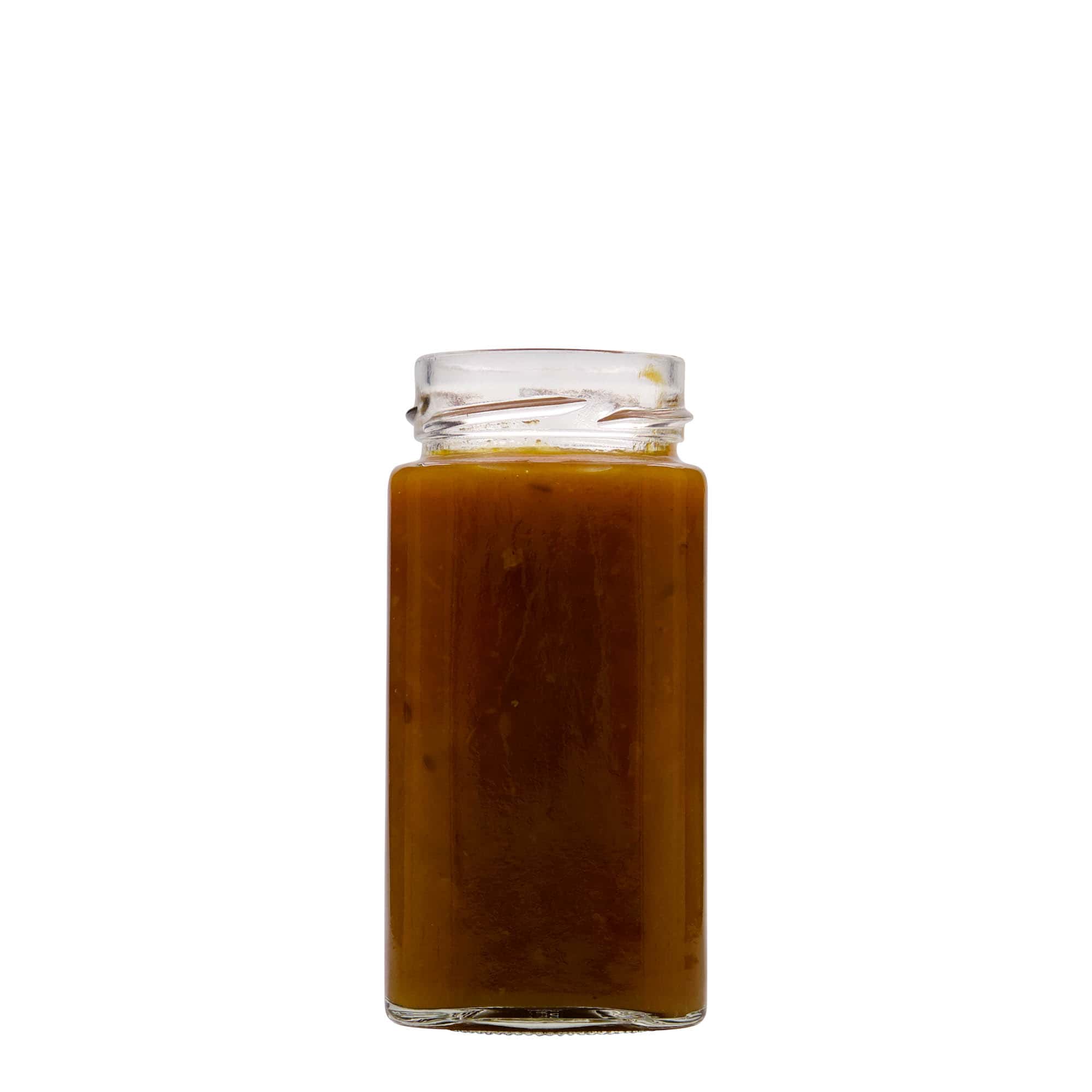 314 ml négyszögletes üveg 'Funny', nyílás: mély csavarzár (DTO 58)