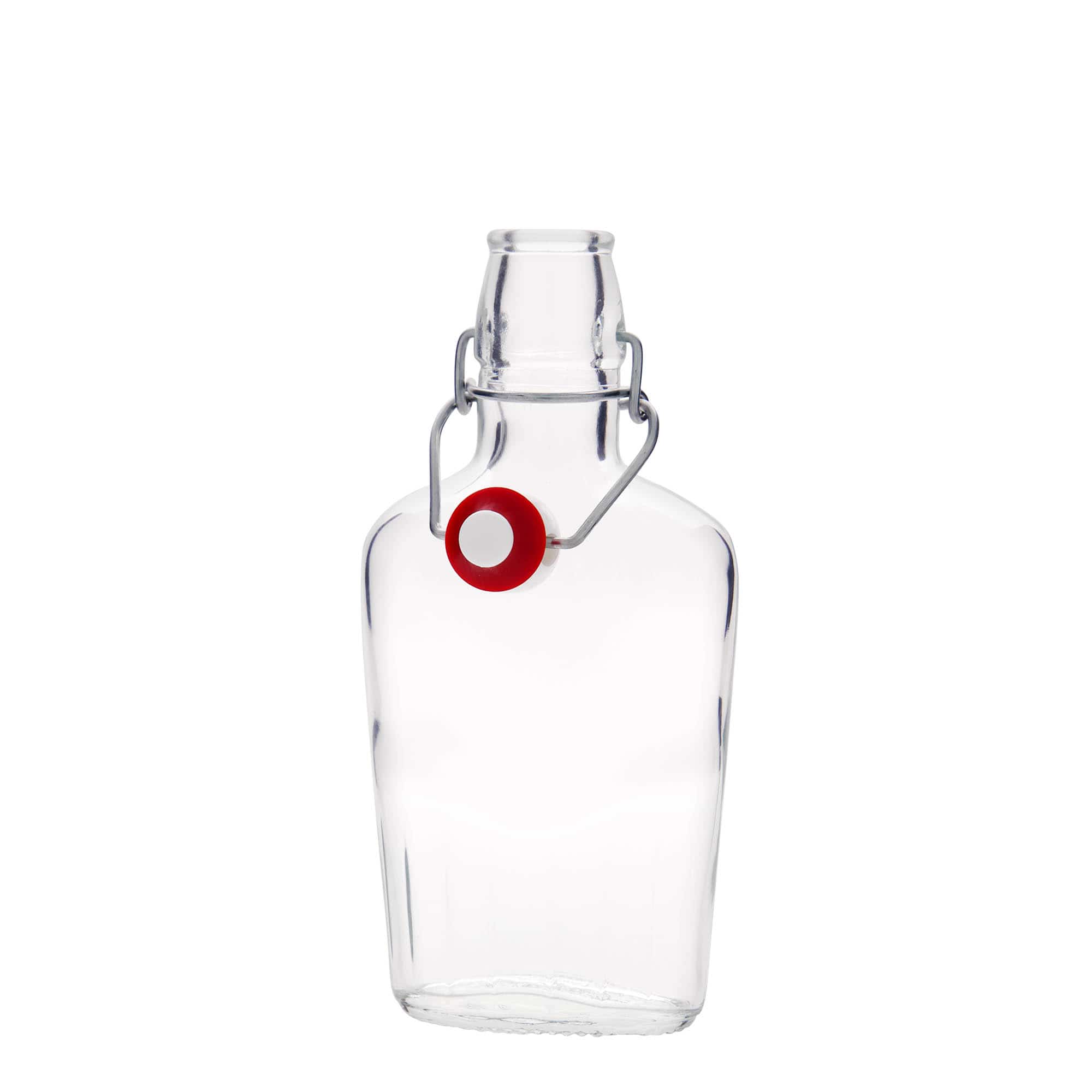 250 ml üvegpalack 'Fiaschetta', ovális, nyílás: patentzár