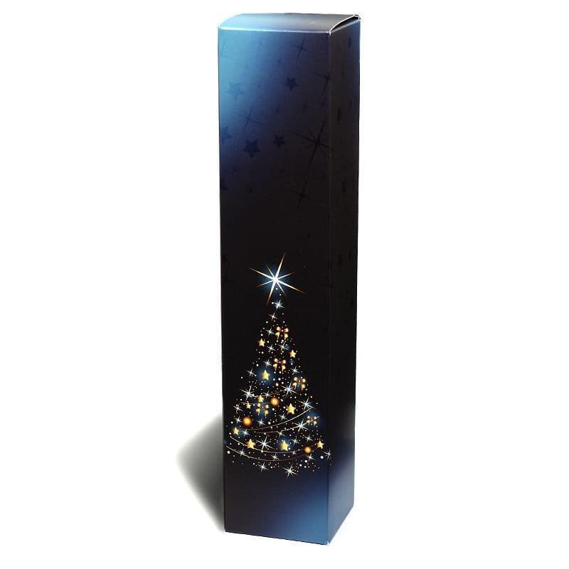 Ajándékkarton 'X-Mas Tree', négyszögletű, karton, kék Ajándékkarton 'X-Mas Tree', négyszögletű, karton, kék