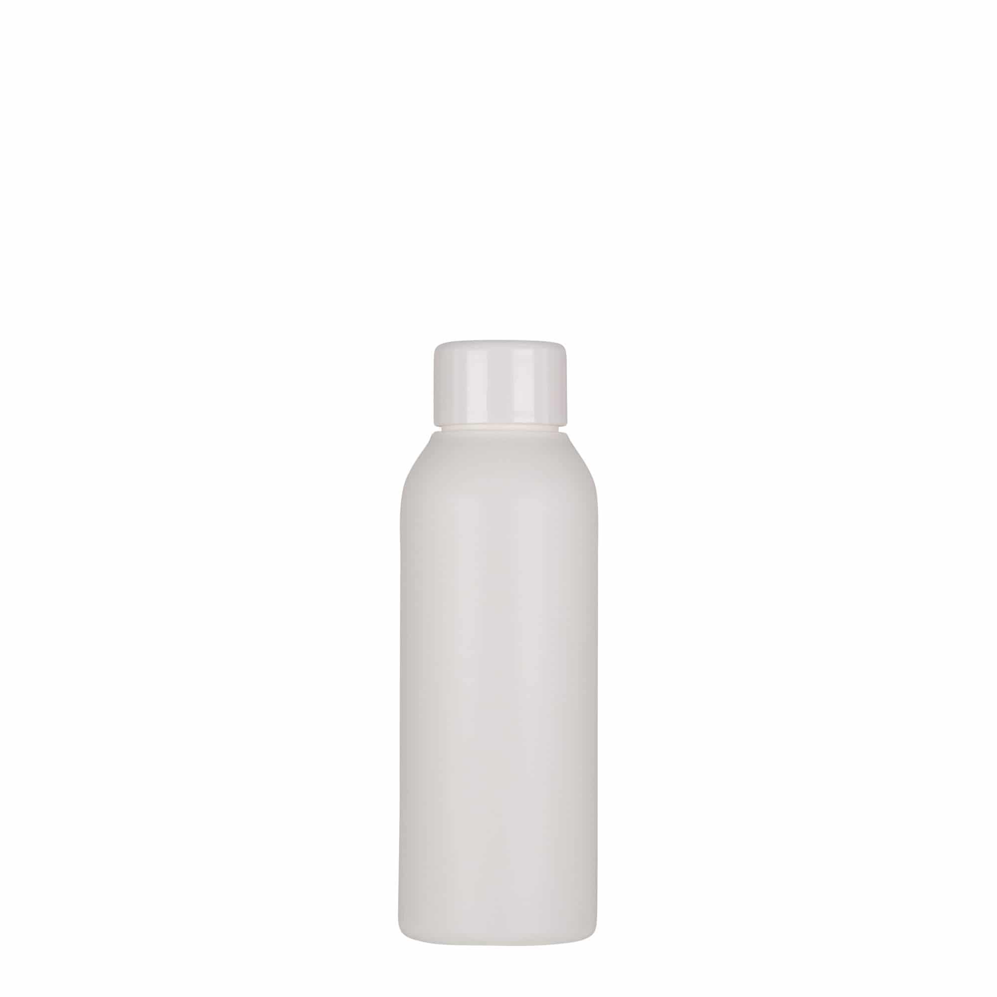 100 ml műanyag palack 'Tuffy', HDPE, fehér, nyakátmérő: 24/410