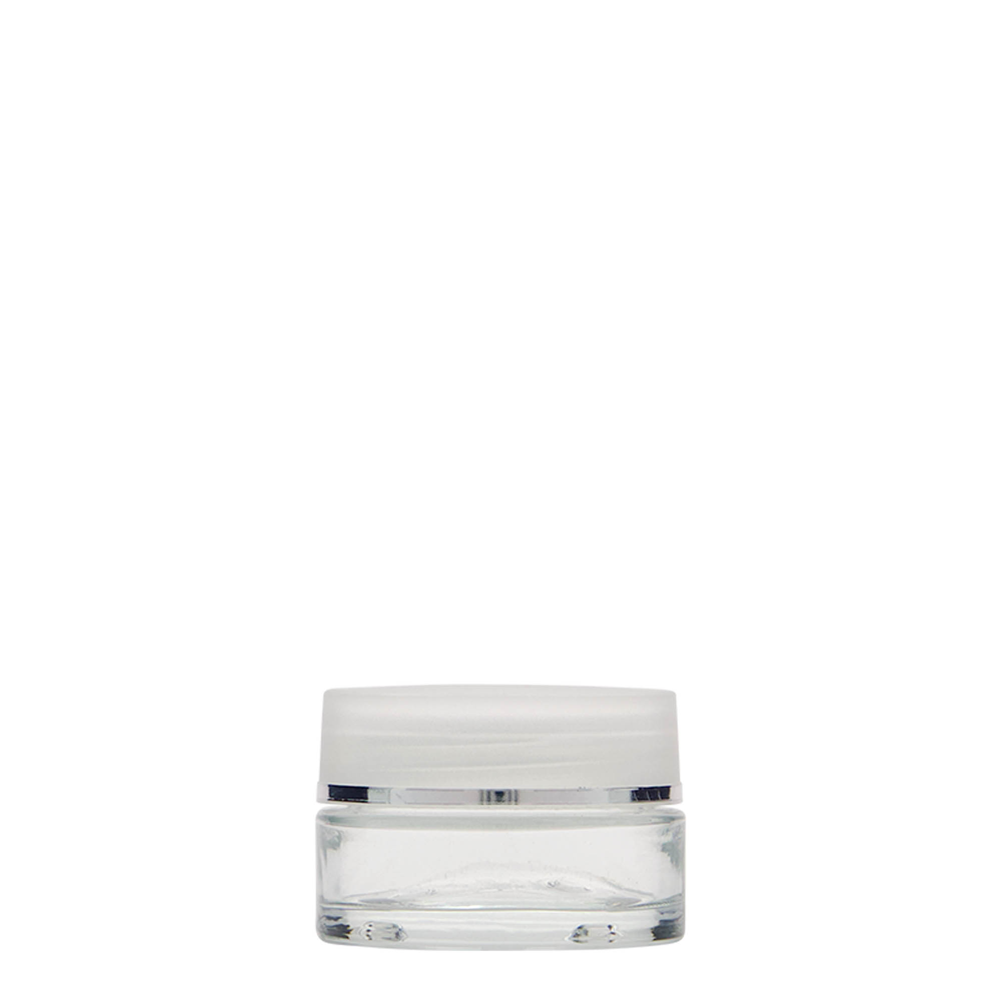 15 ml-es tégely 'Clear Edition', üveg, szájnyílás: csavaros kupak